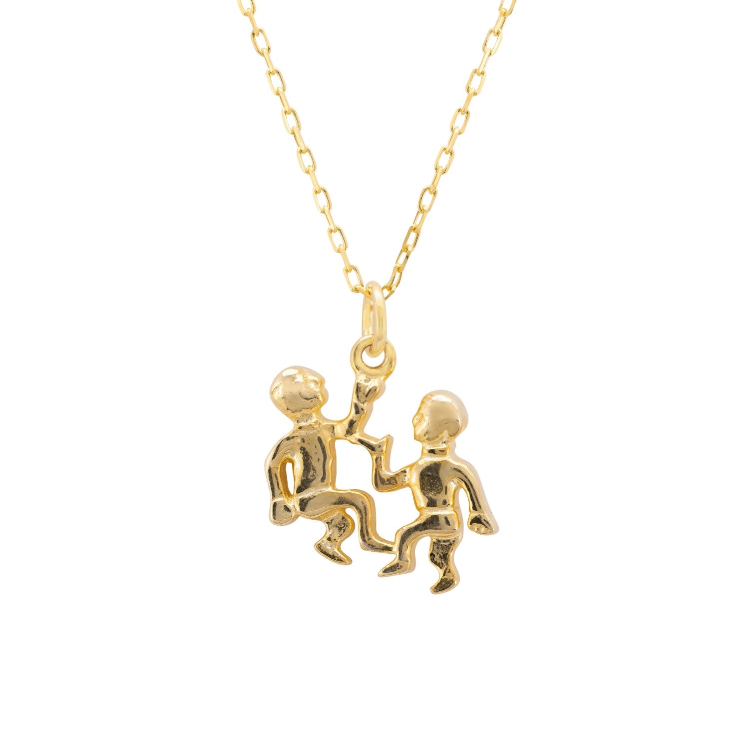 Zodiac Star Sign Necklace Gold Gemini