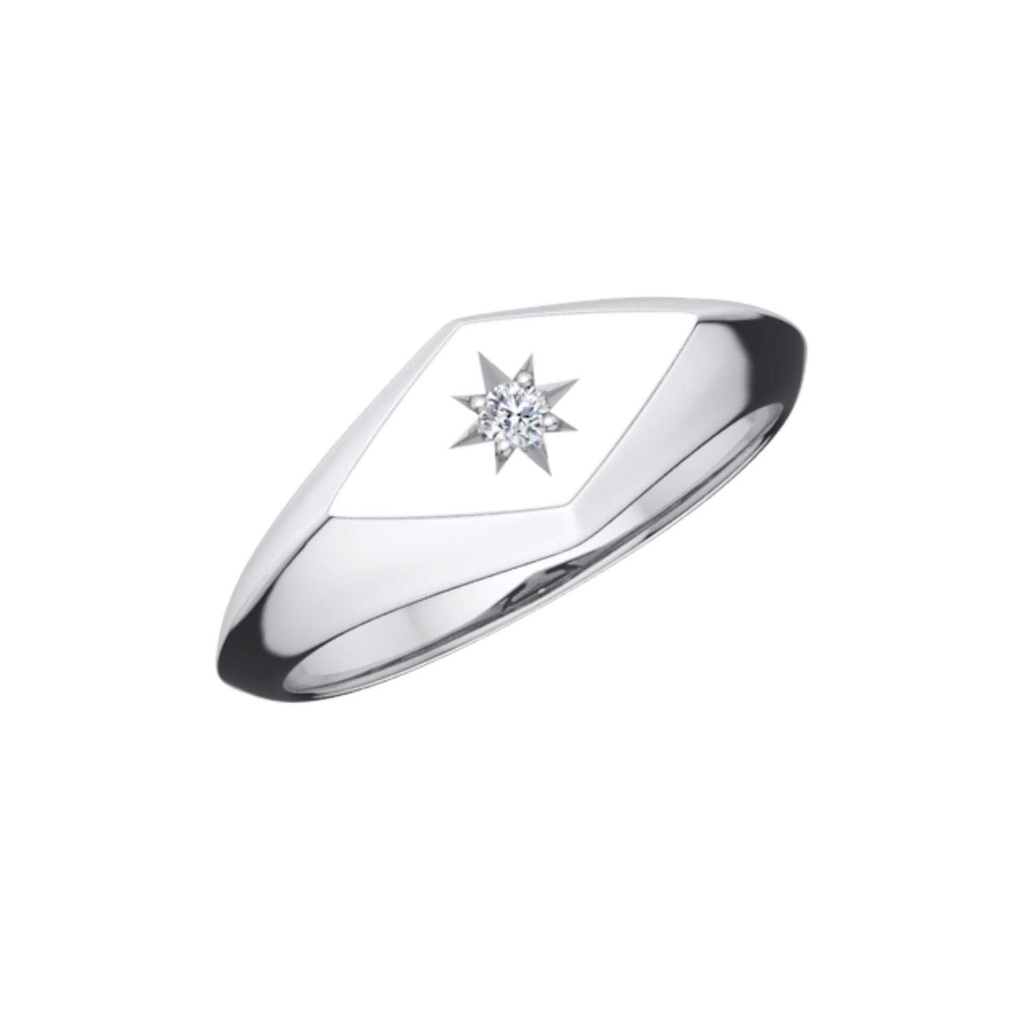 14K Gold & Diamond Starbust Ring Rose Gold