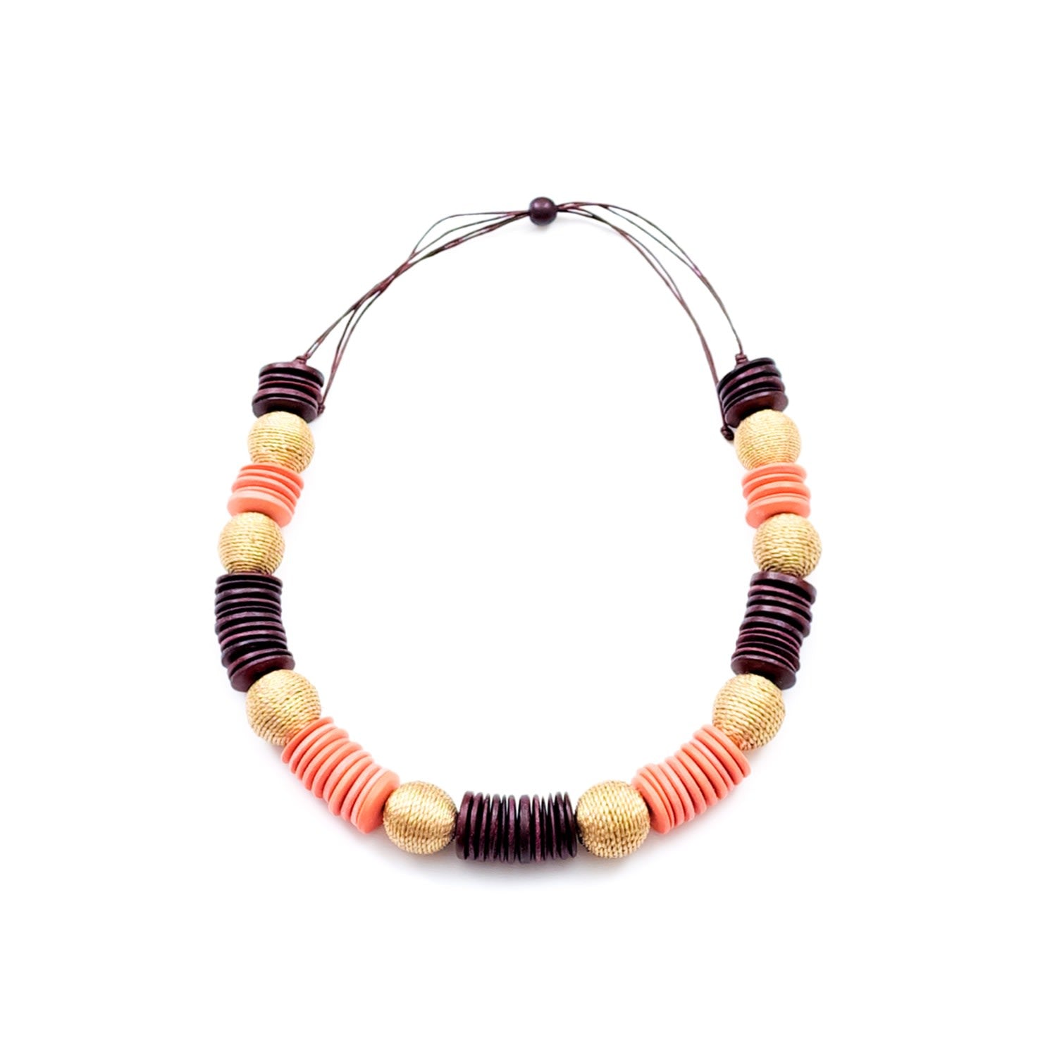 Pastilla Statement Necklace, Wine