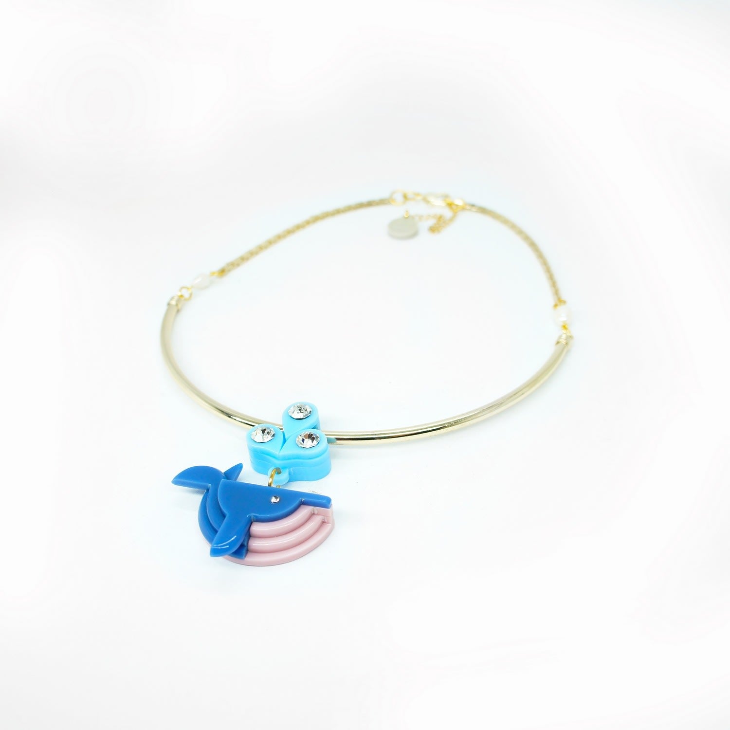 Handmade Necklace Whale Hortensia