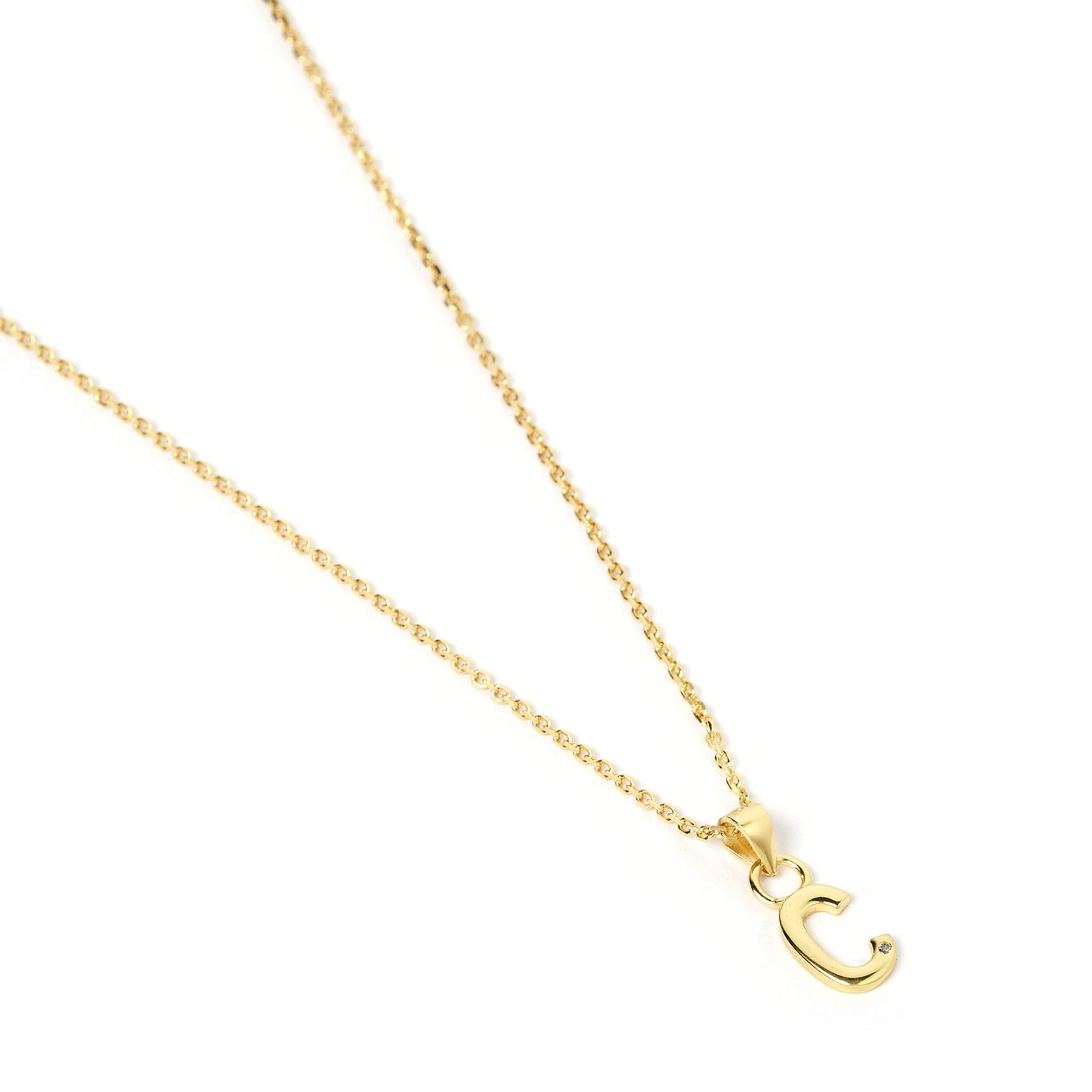 Initial Gold Charm Necklace