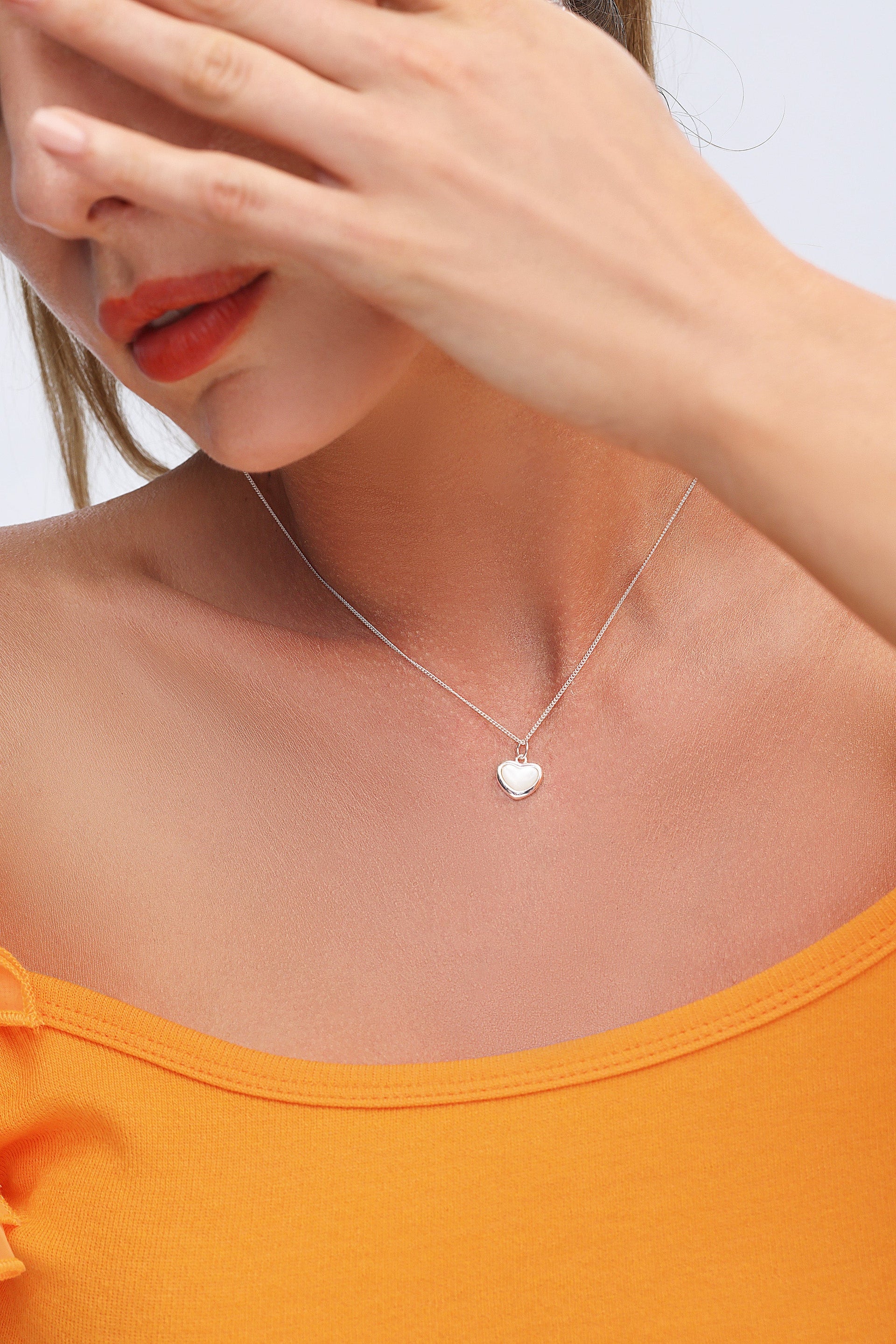 Sterling Silver Heart Pendant Necklace