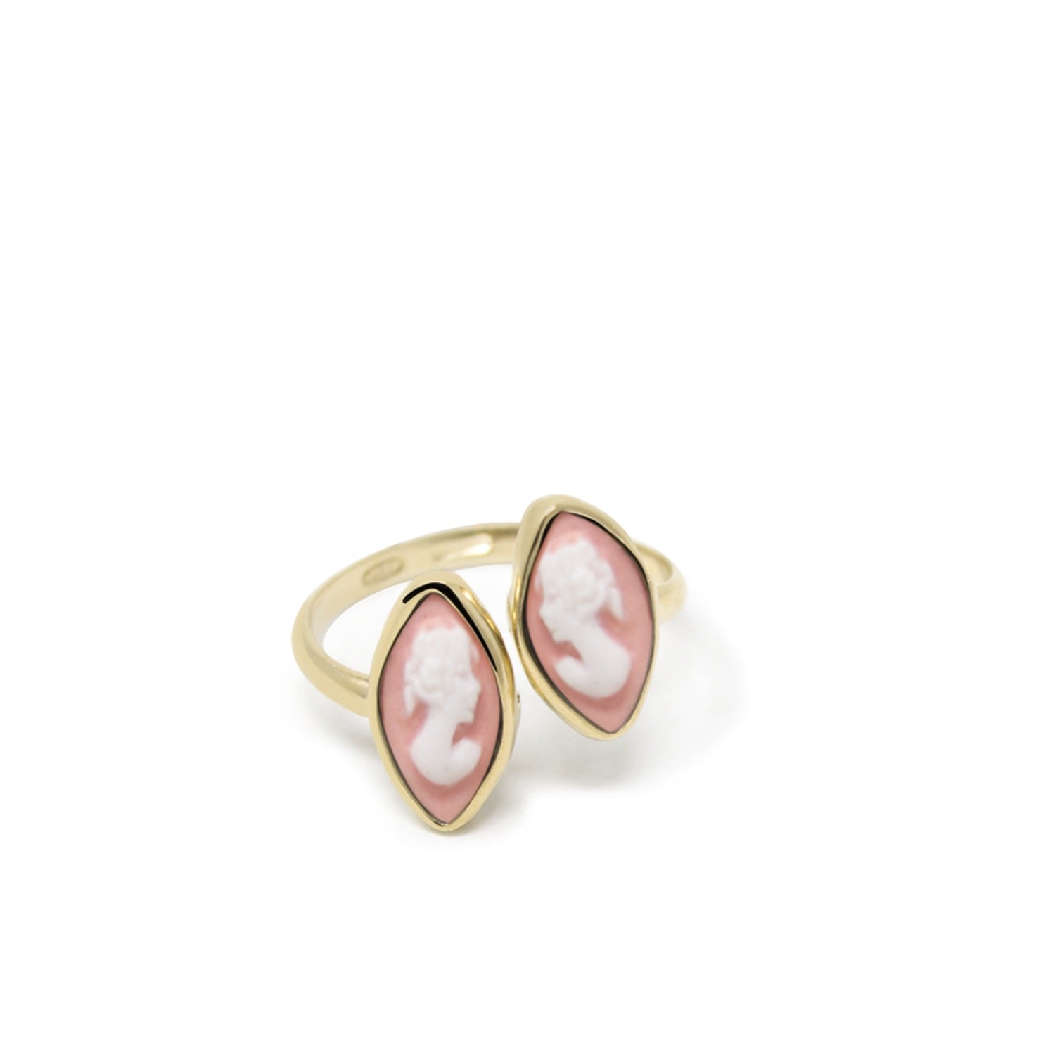 Mariana Gold-Plated Pink Cameo Ring