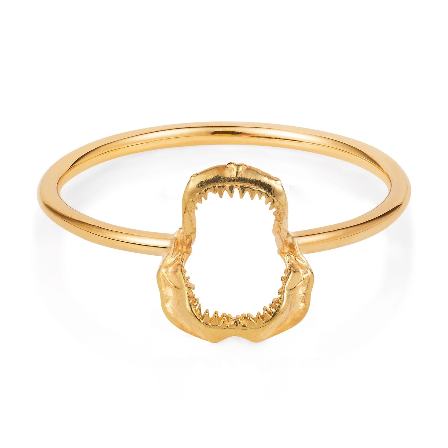 Mini Shark Jawbone Ring Gold Vermeil