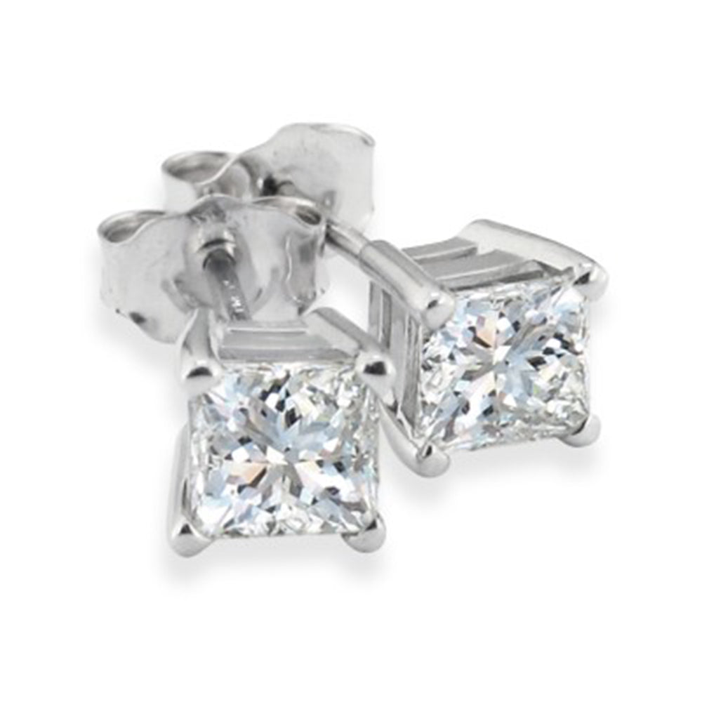 7/8 ct Diamond Studs 14K White Gold