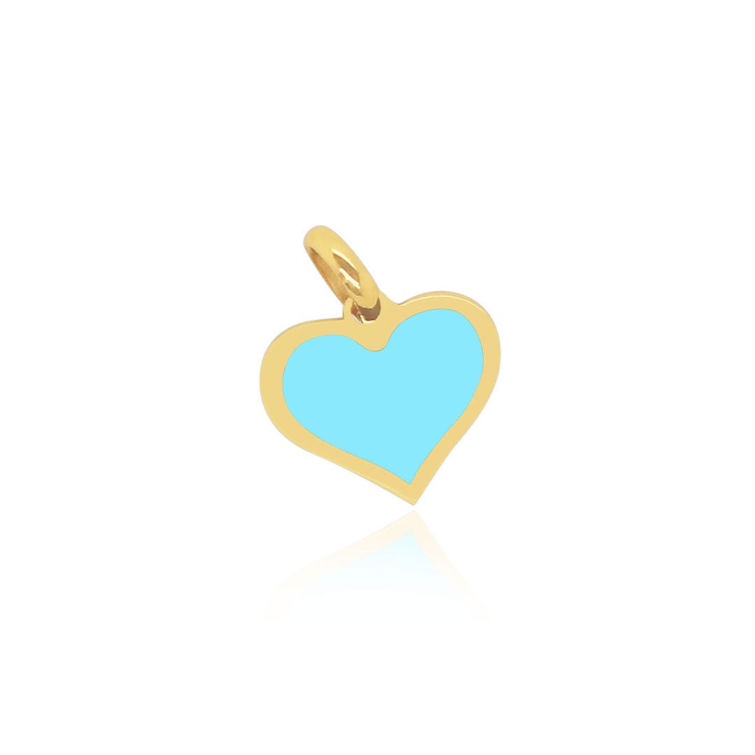 Turquoise Heart Charm 10mm