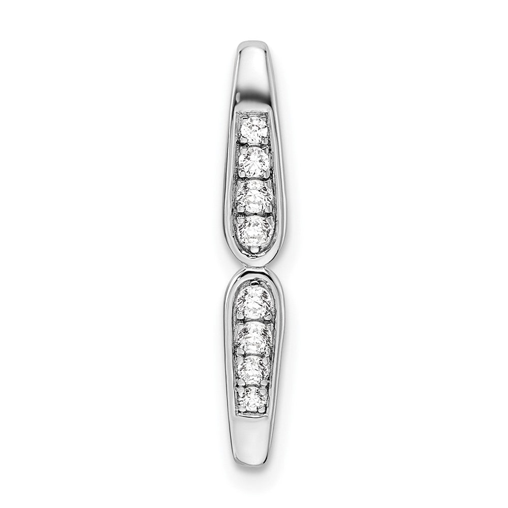 14K White Gold Lab Grown Diamond Chain Slide Pendant (0.13ct VS G-H)