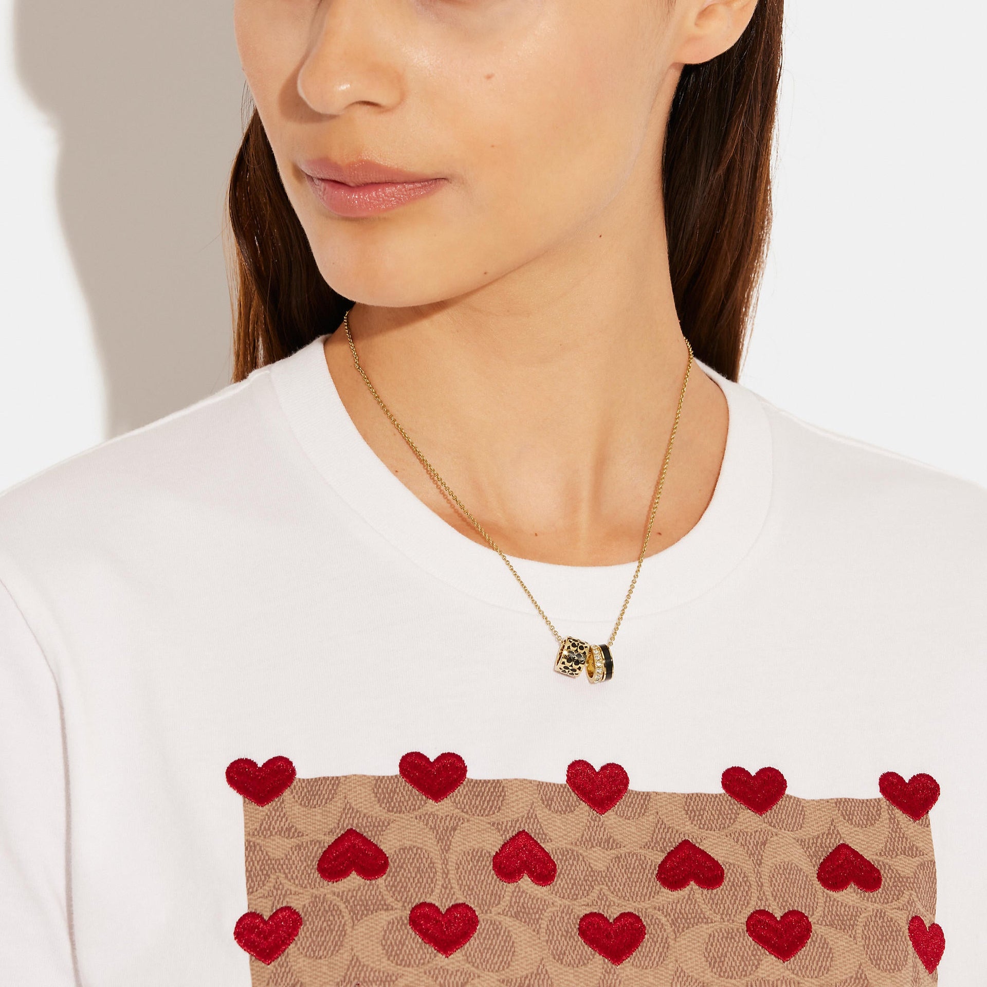 Coach Signature Enamel Necklace