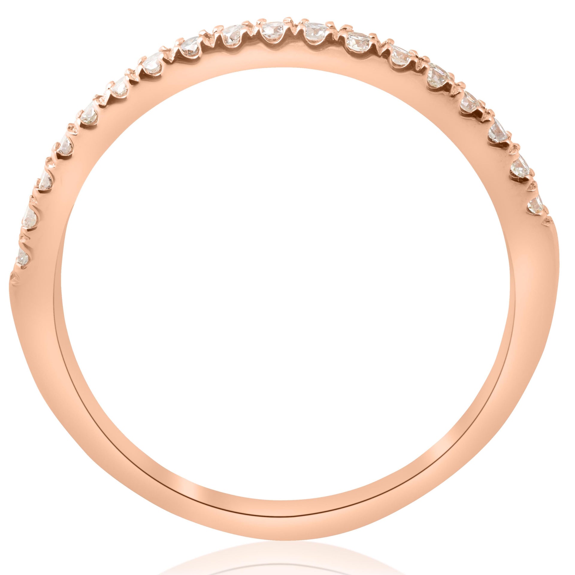 1/4ct Diamond Wedding Ring 10k Rose Gold