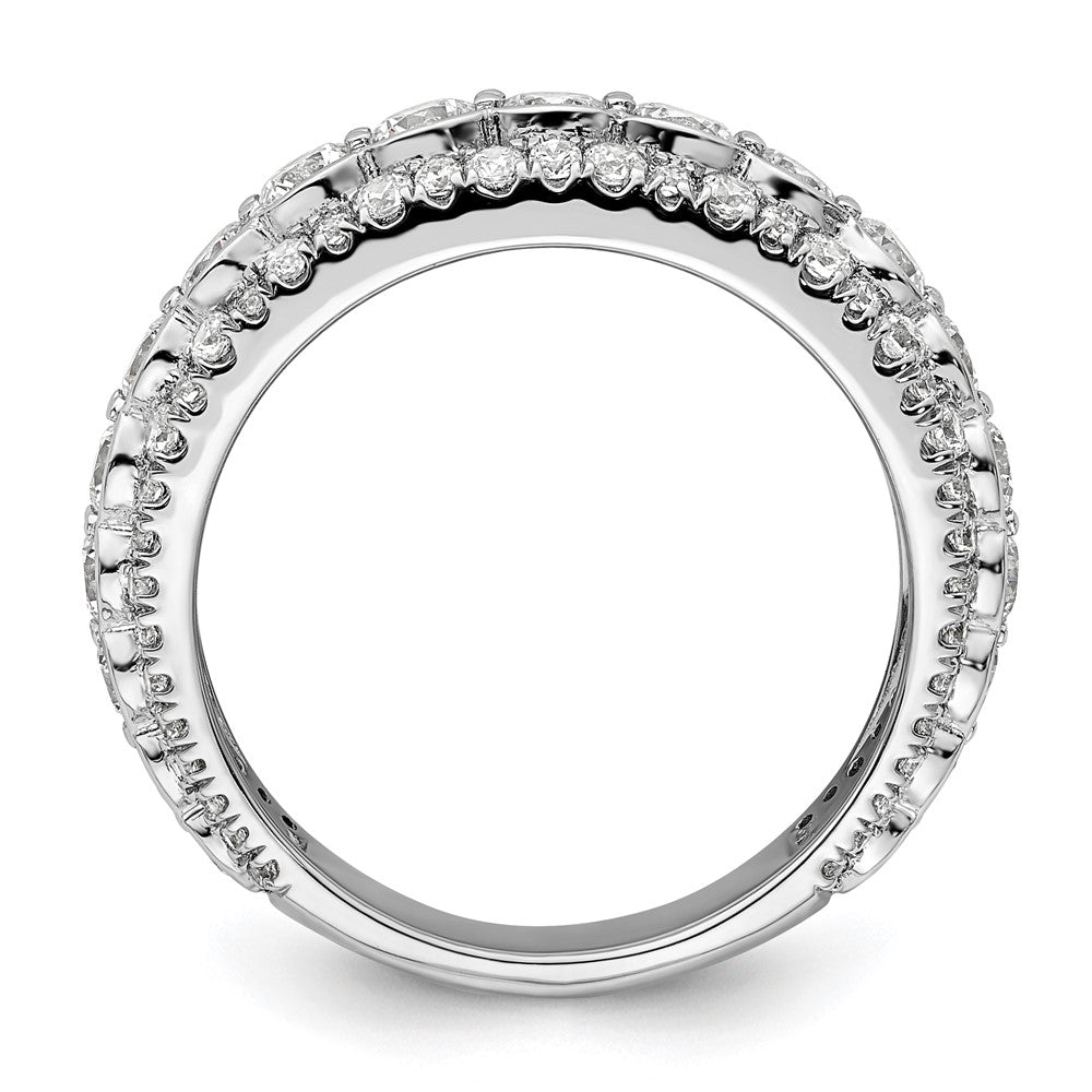 14k White Gold Lab Grown Diamond Wedding Band Ring 2ct Clarity- VS Color- G-H