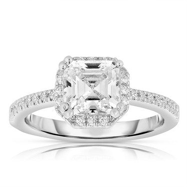 Déco Ascher-cut Square Engagement Ring