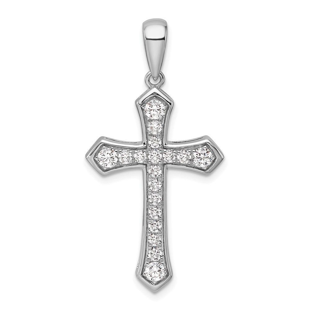 14k Gold Lab Grown Diamond Cross Pendant (0.75ct VS D-E)
