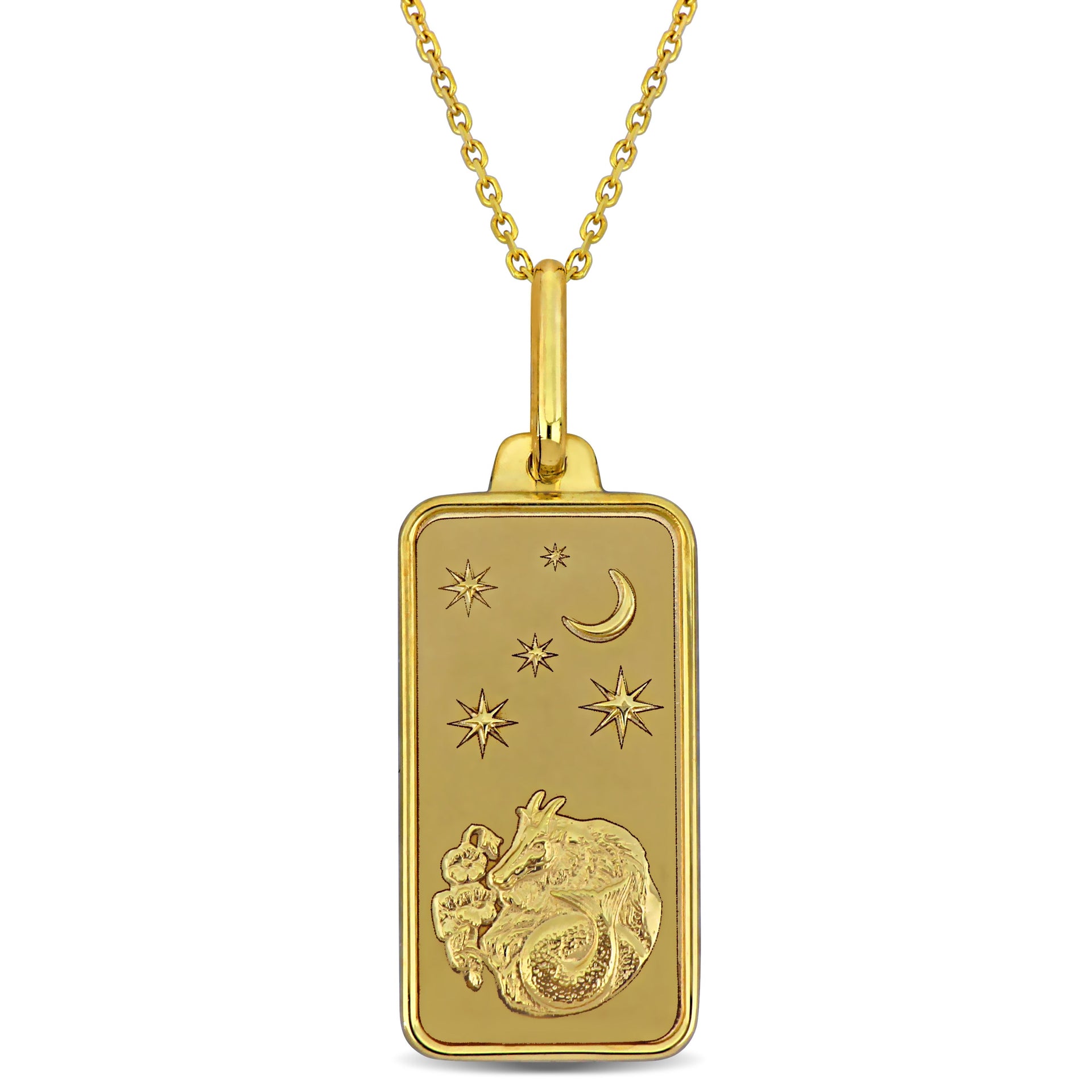Mimi & Max Capricorn Horoscope Necklace in 10k Yellow Gold