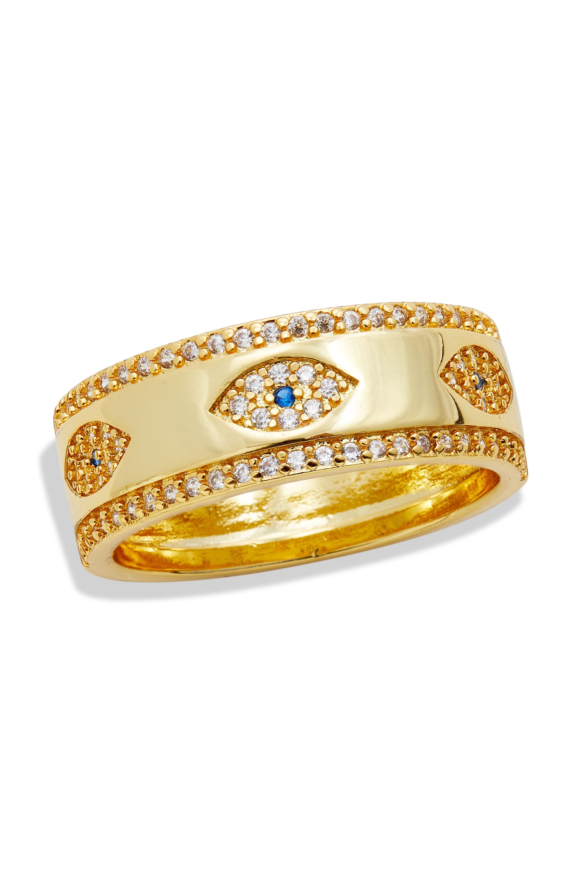 Gold Evil Eye Band