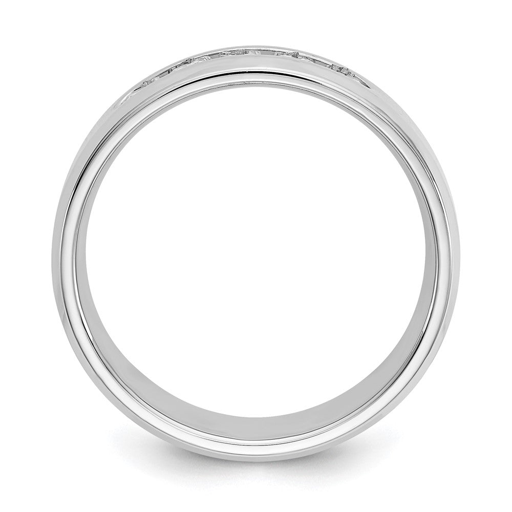 14k White Gold Lab Grown Diamond Wedding Band Ring 1/2ct Clarity- VS Color- D-E