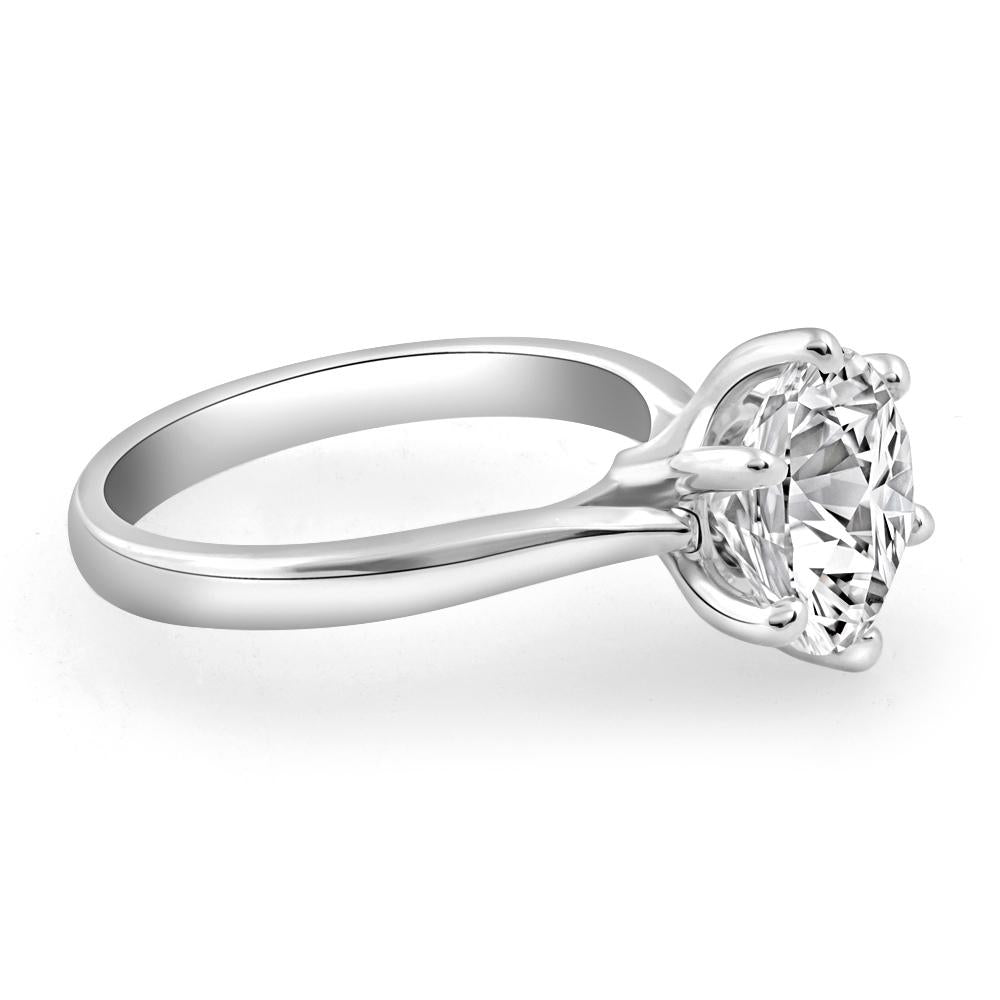 VS 2 1/2 ct Lab Grown Diamond 6-Prong Solitaire Engagement Ring 14k White Gold