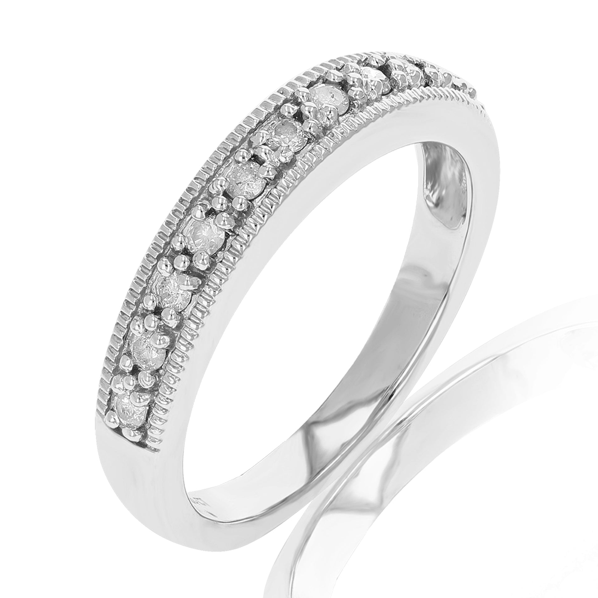 Sterling Silver Diamond Wedding Band (1/4 CT)
