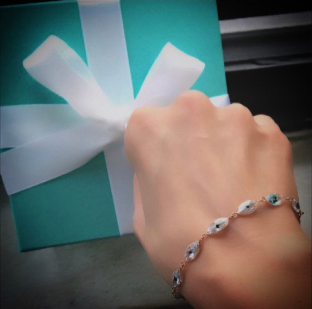 Evil Eyes Marquise Bracelet Yellow Gold