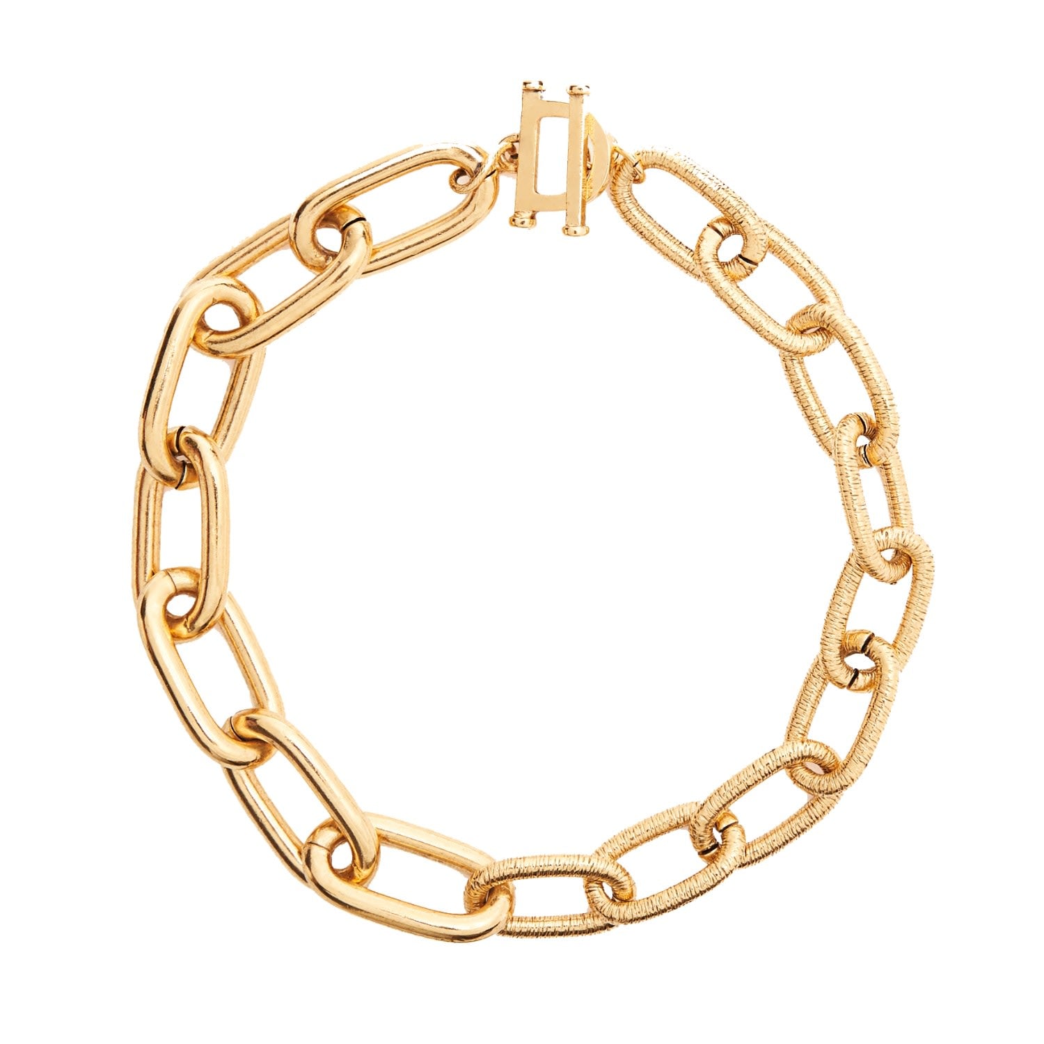 Bicycle Chunky Chain Link Necklace- Gold