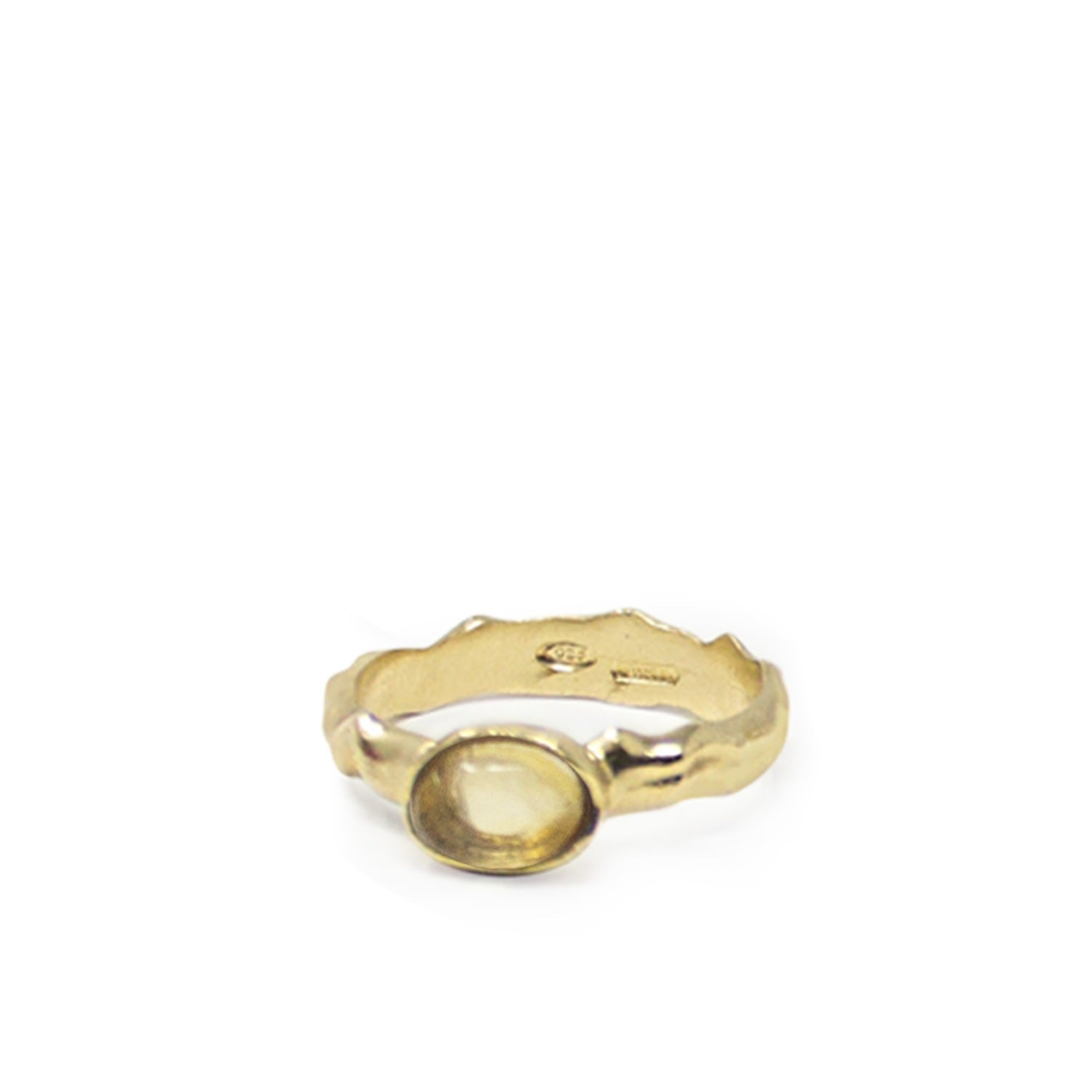 Cosmo Gold-Plated Yellow Citrine Ring