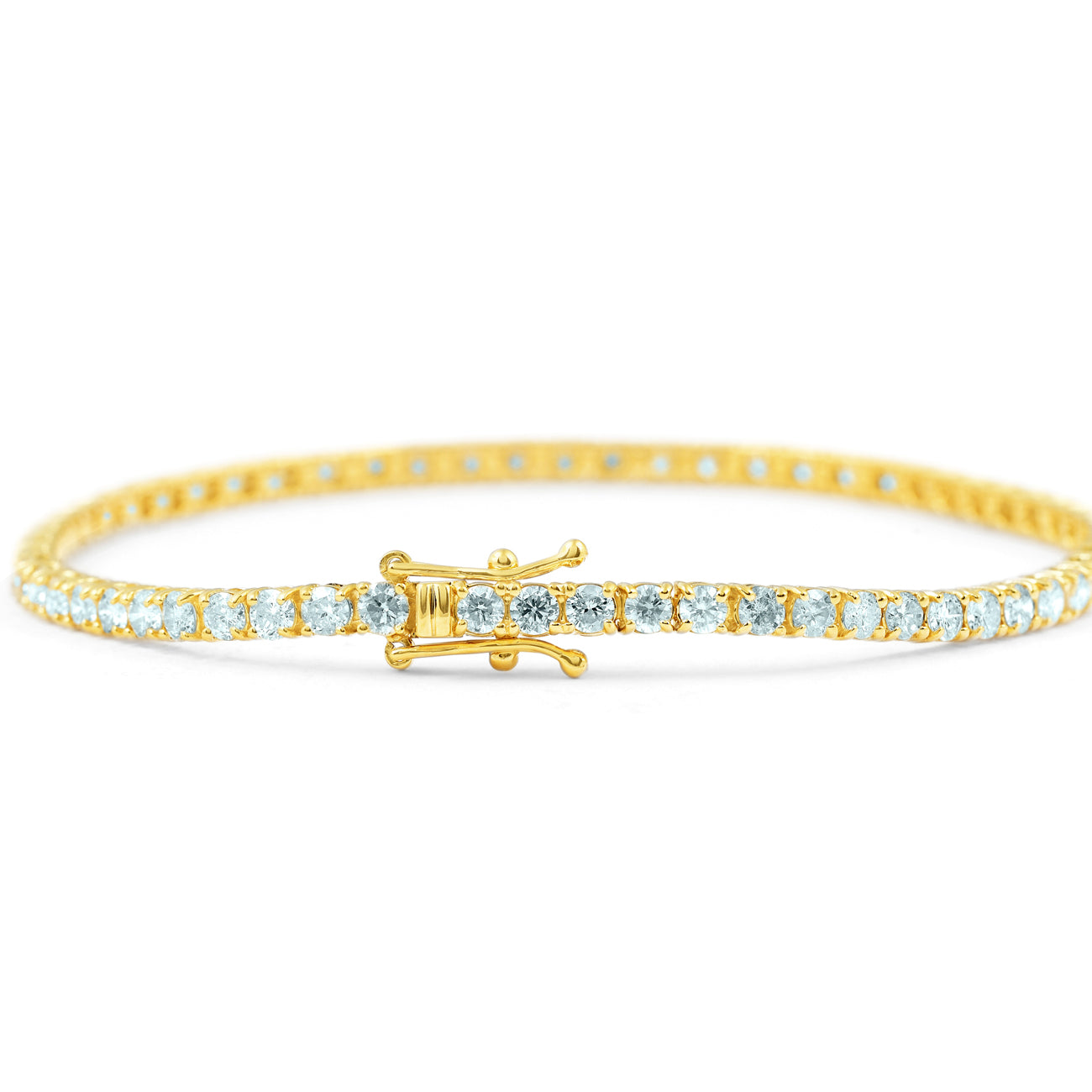 9 1/2 ct Diamond Tennis Bracelet 14K Yellow Gold 7'