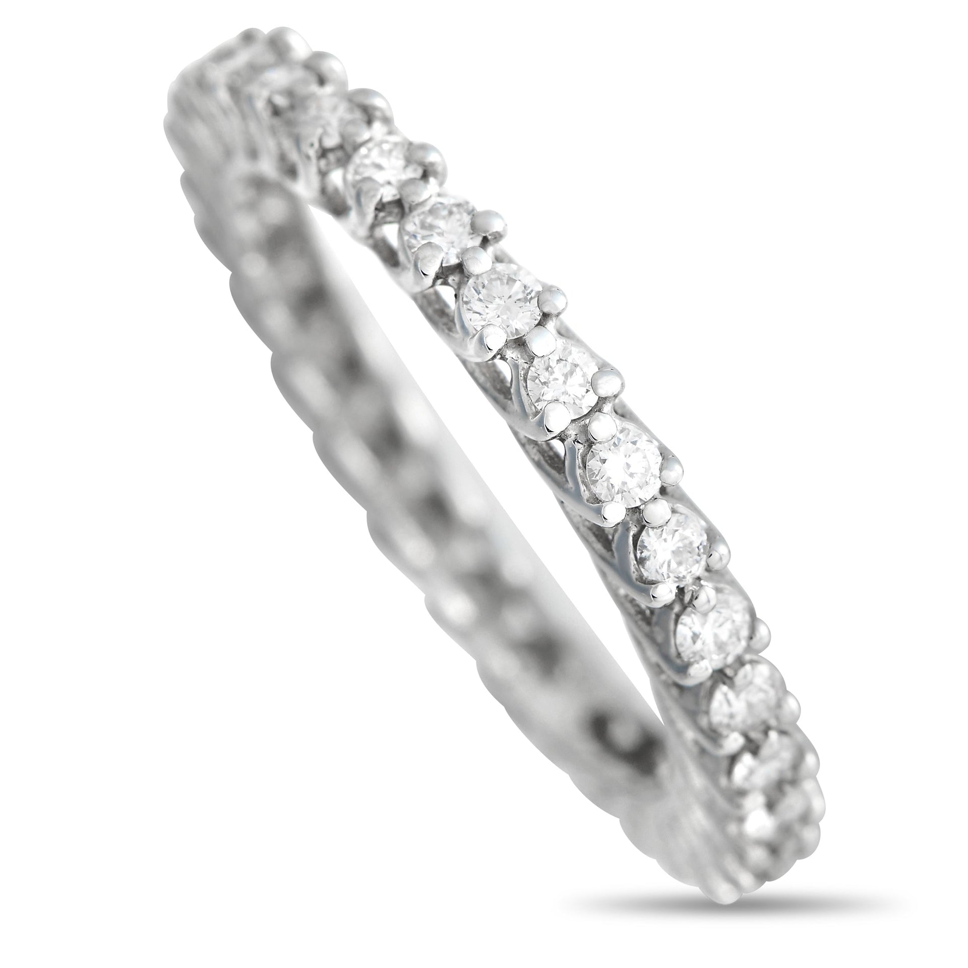 14K White Gold 0.80 ct Diamond Eternity Band Ring