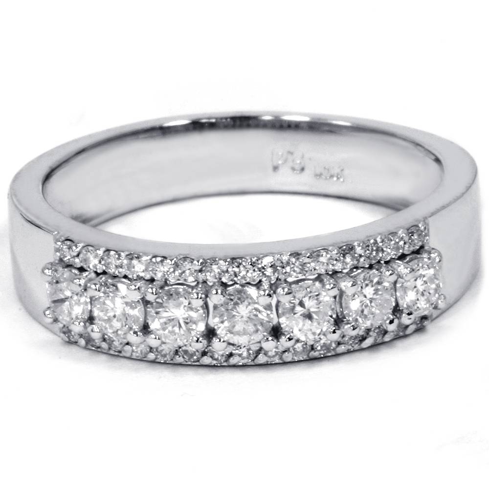 3/4ct Diamond Wedding Ring 14K White Gold