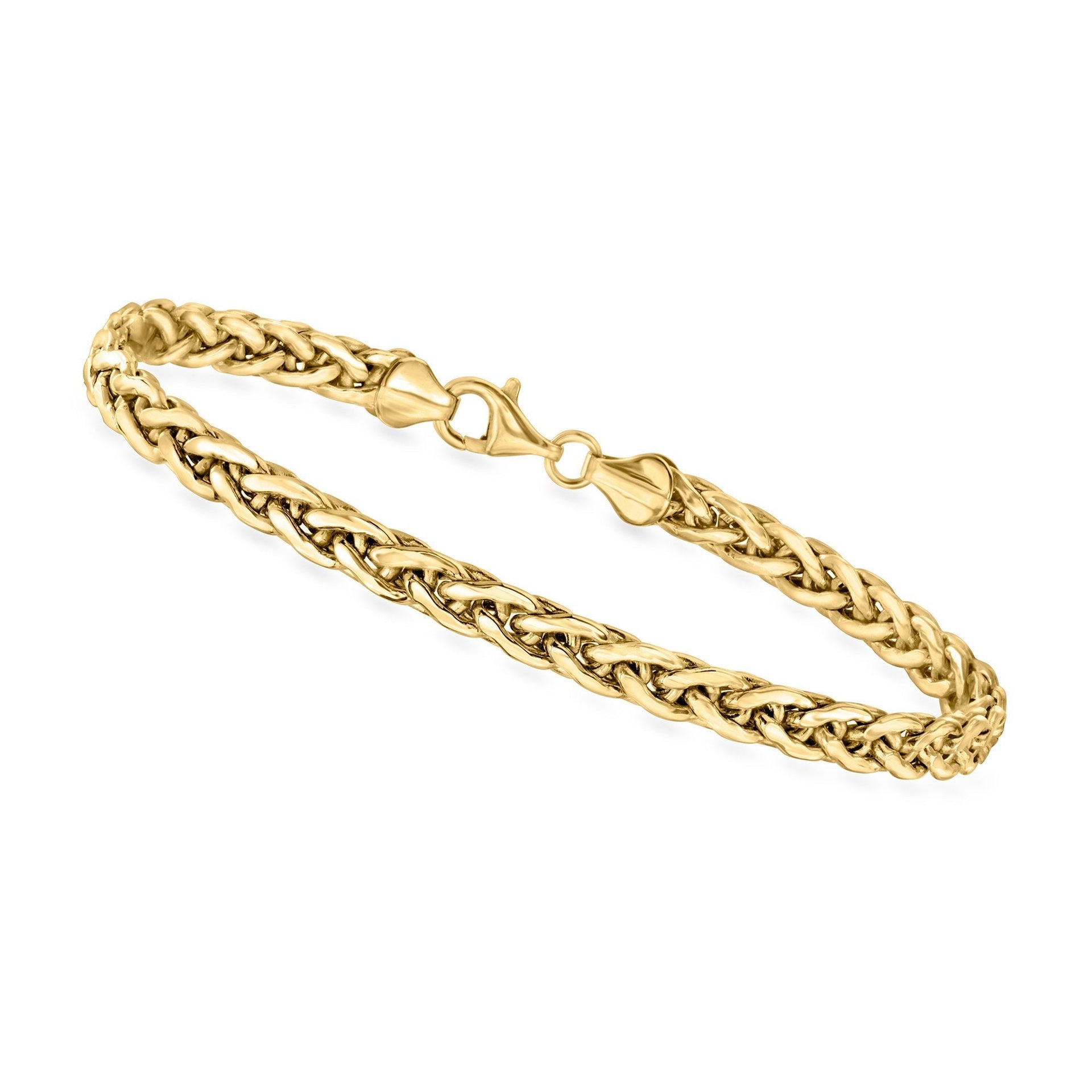 Canaria Fine Jewelry 10kt Yellow Gold Wheat-chain Bracelet