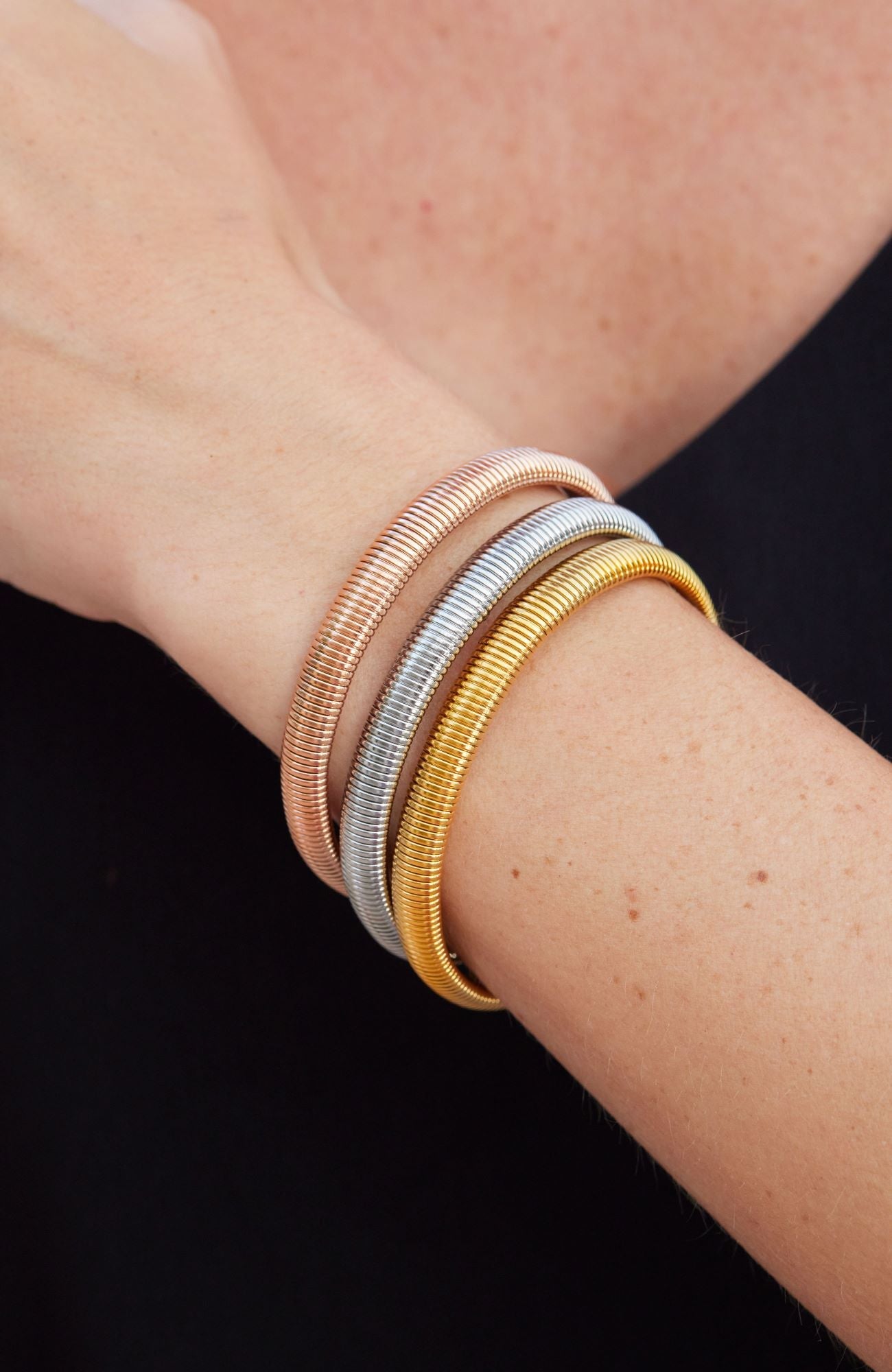 3 Gold Colors Bangle Bracelet