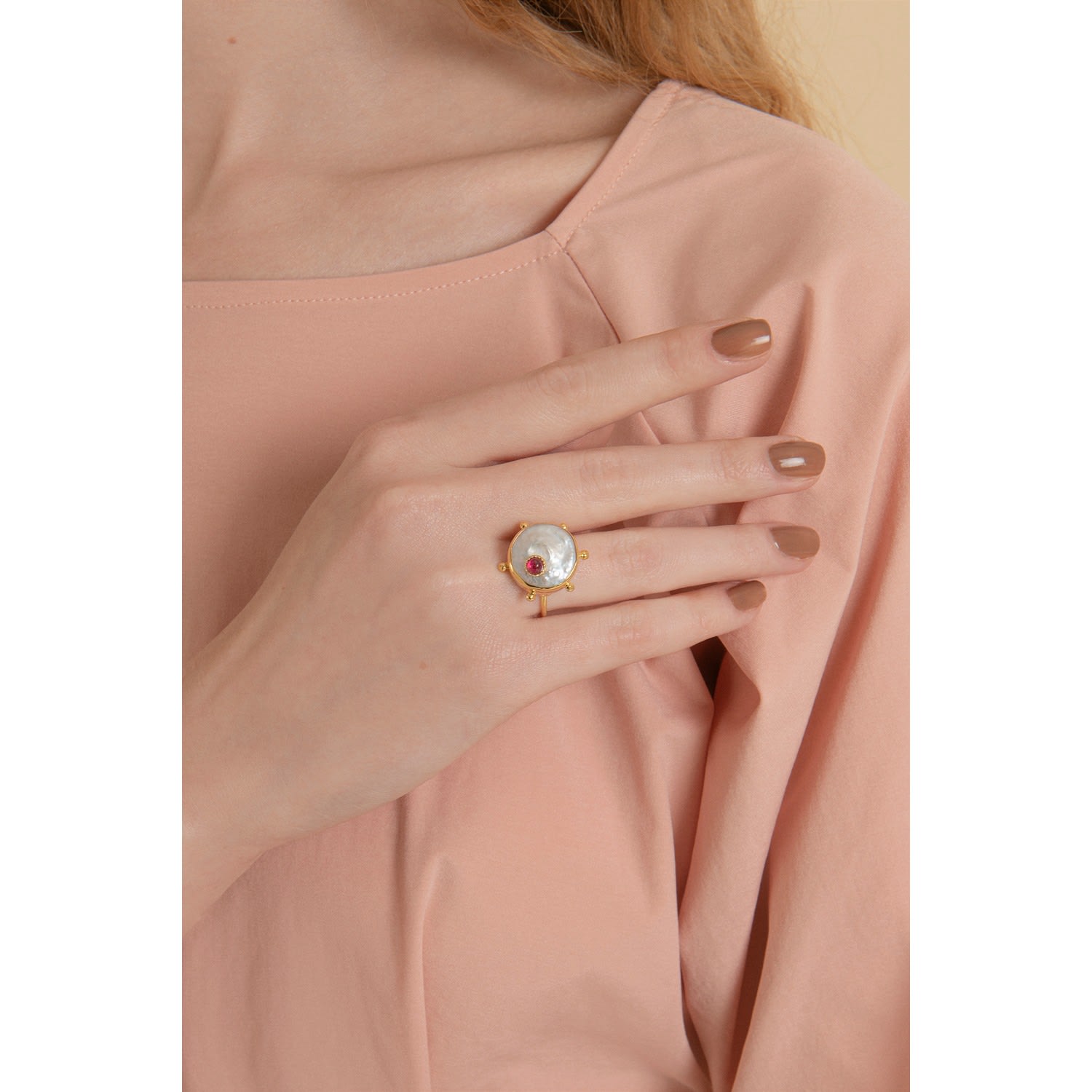 Rebel Rebel Pink Ruby Stacking Ring