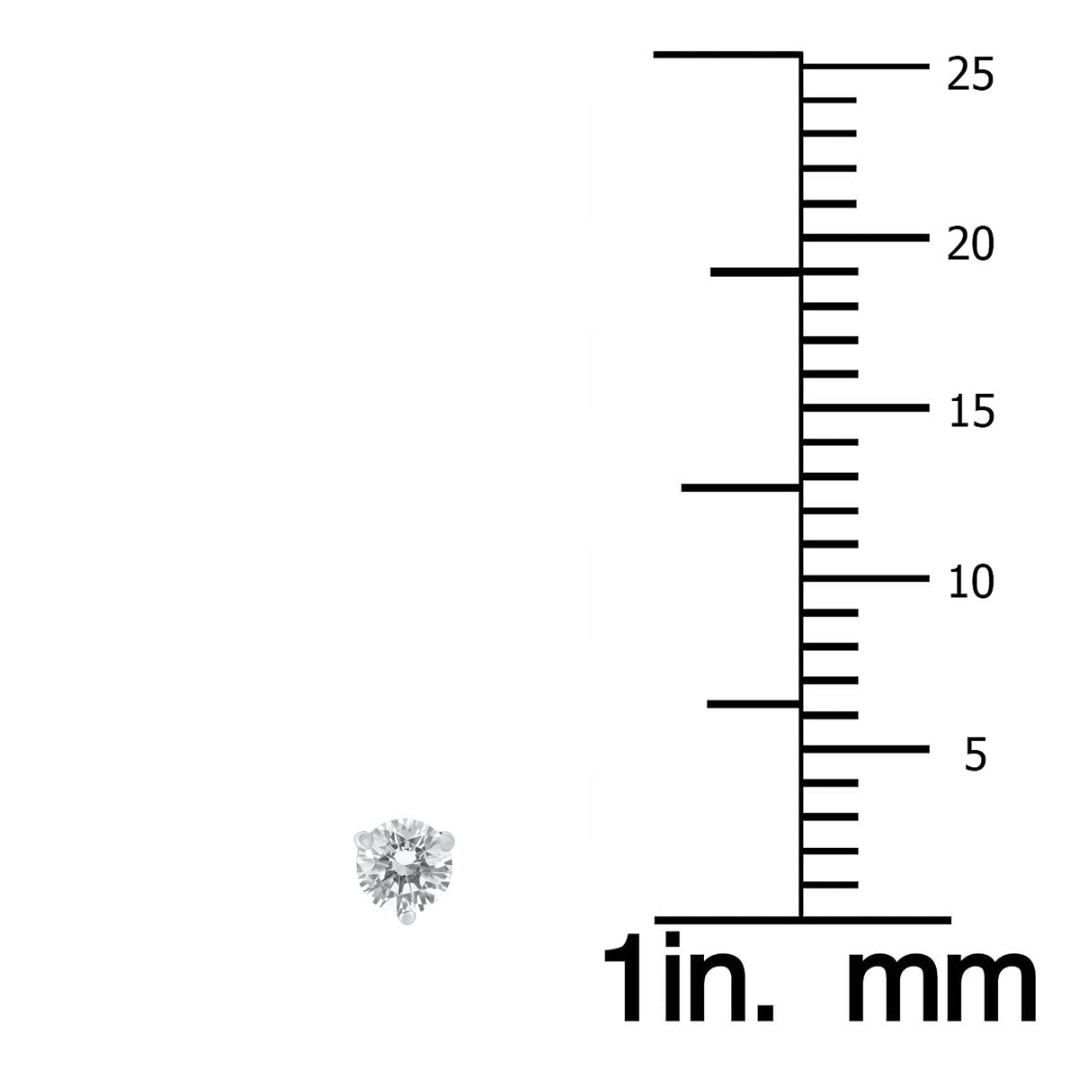 1/4 Carat TW Ags Certified Martini Set Round Diamond Solitaire Earrings In 14K White Gold