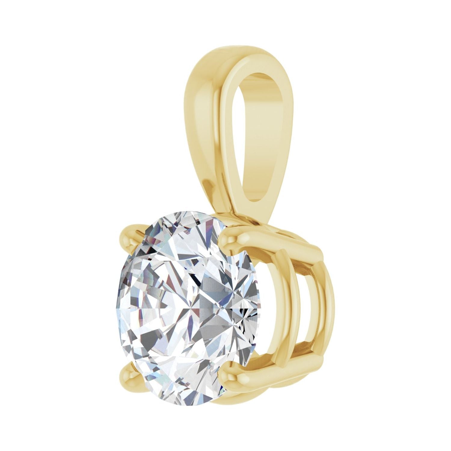 14k Gold 1ct Lab-grown Diamond Pendant