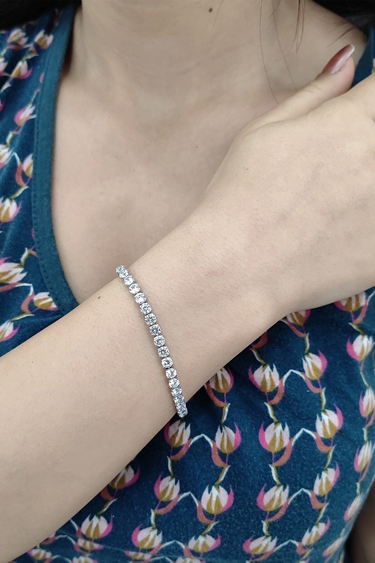 Sterling Silver Tennis Bracelet