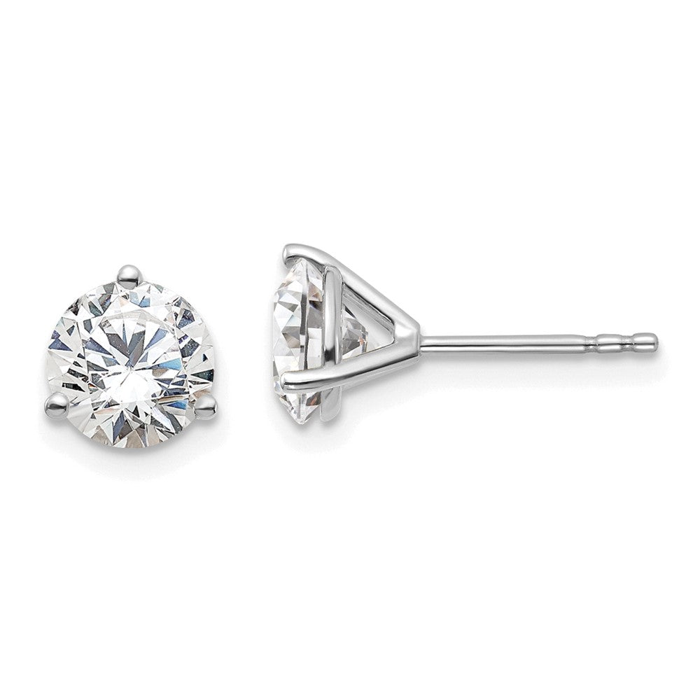 14k White Gold 1 1/2 CTW Lab Grown Diamond Stud Earrings