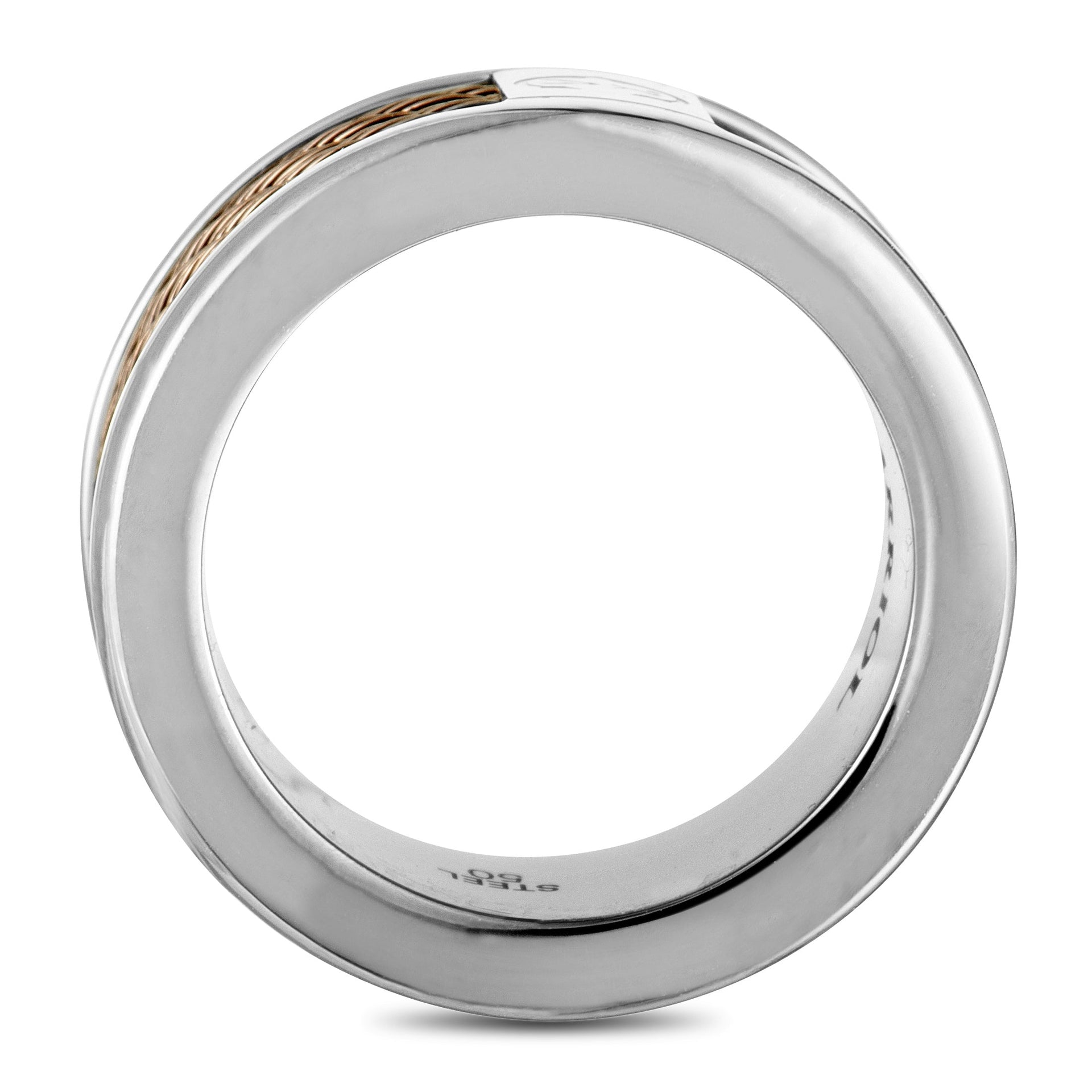 Forever Stainless Steel and Bronze PVD Cable Band Ring