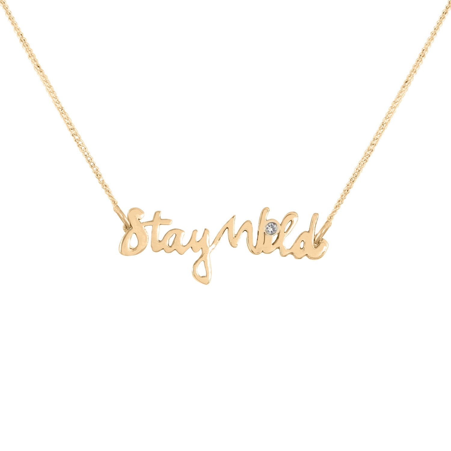 Stay Wild Necklace Diamond & Gold