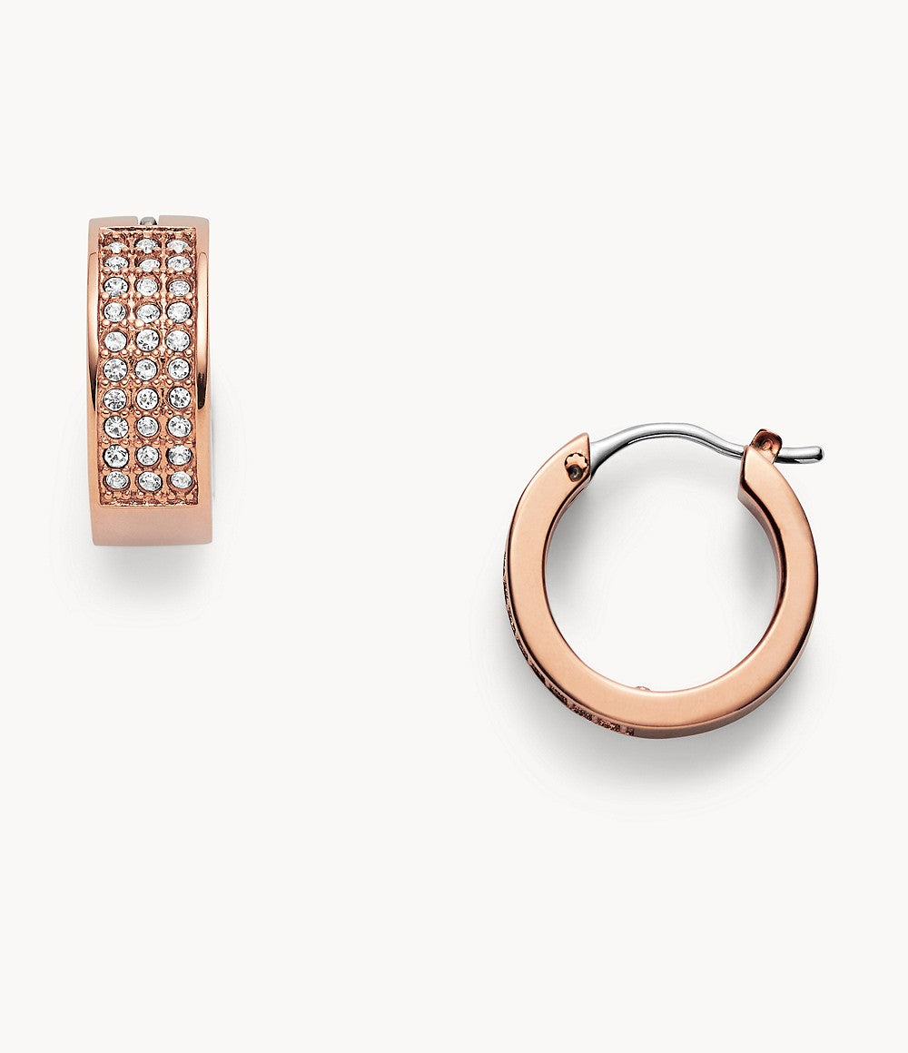Fossil Women's Rose Gold-Tone Stainless Steel Earrings