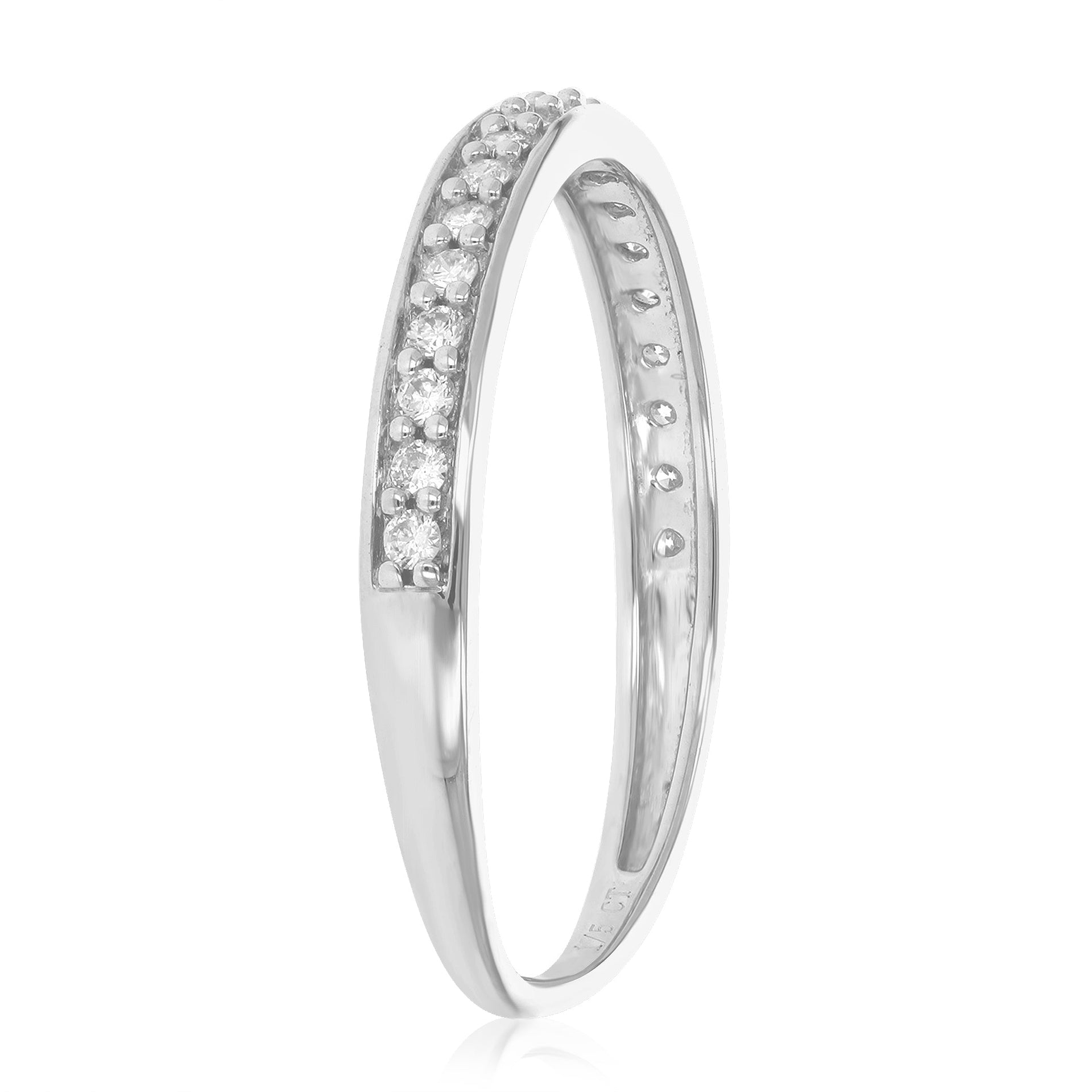 1/5 cttw Round Cut Lab Grown Diamond .925 Sterling Silver Engagement Ring Prong Set