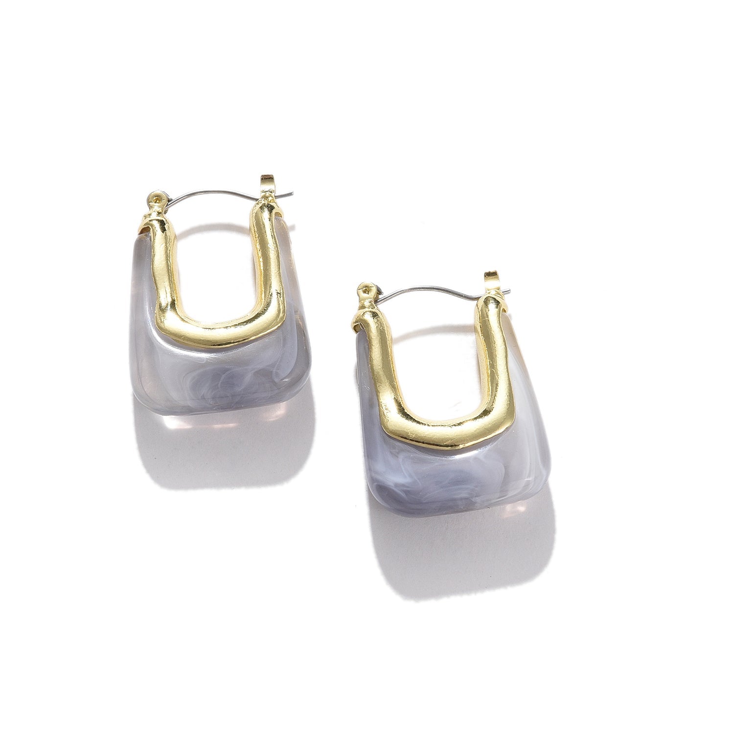 Grey Contemporary Studs Earrings