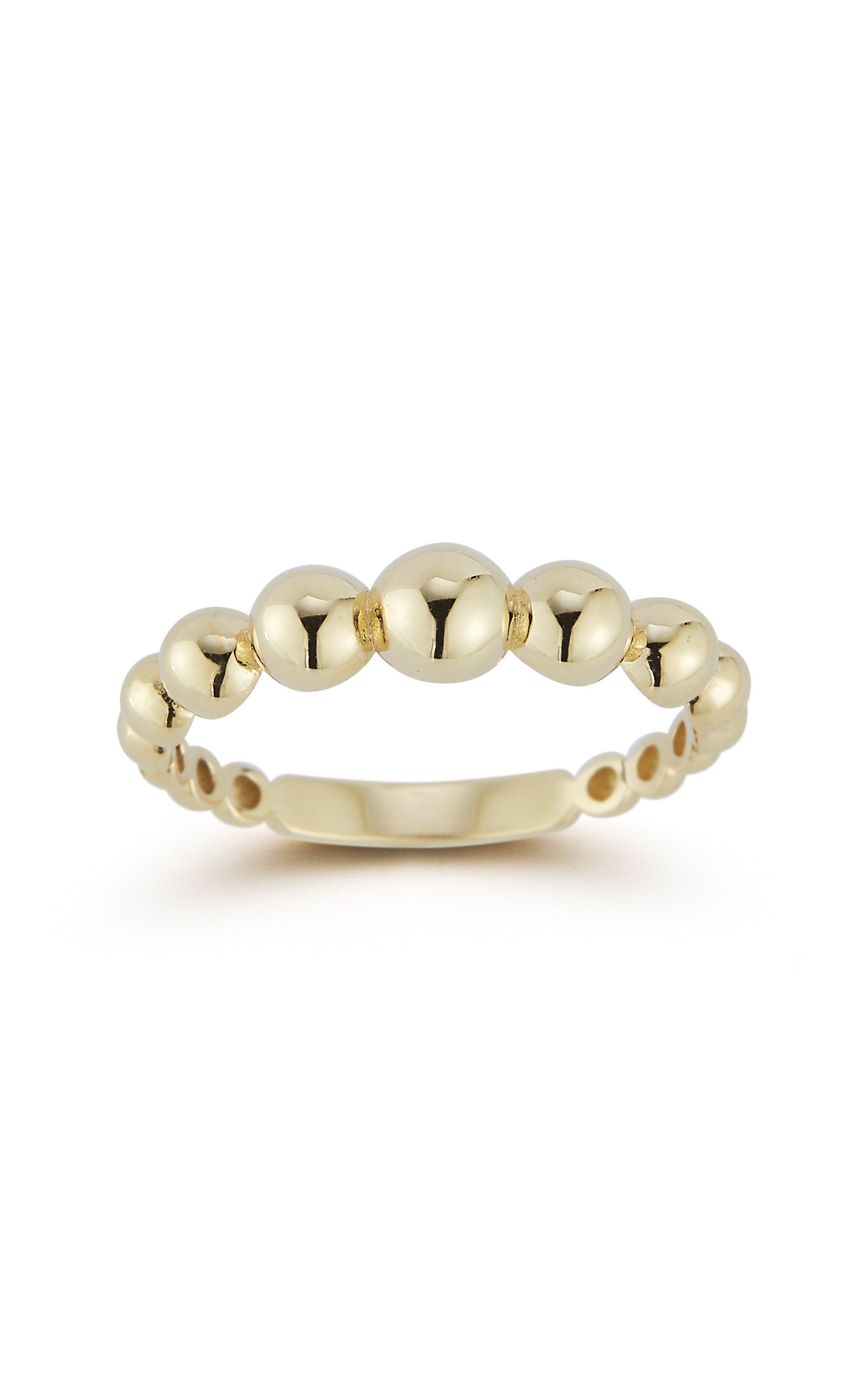 14K Gold Graduated Bubble Ring