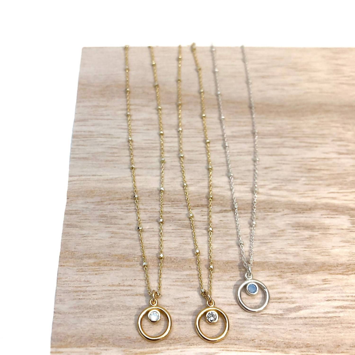Women's Eternity Circle Necklace In Sterling/blackdiamond