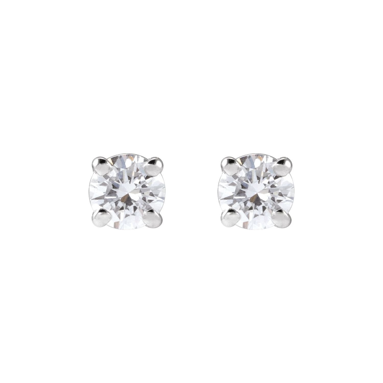 14K Gold 1/3ct Lab-grown Diamond Stud Earrings Clarity VS Color F-G