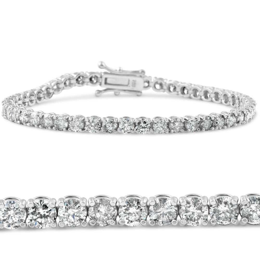 5 5/8 ct 14k White Gold Round Diamond Tennis Bracelet