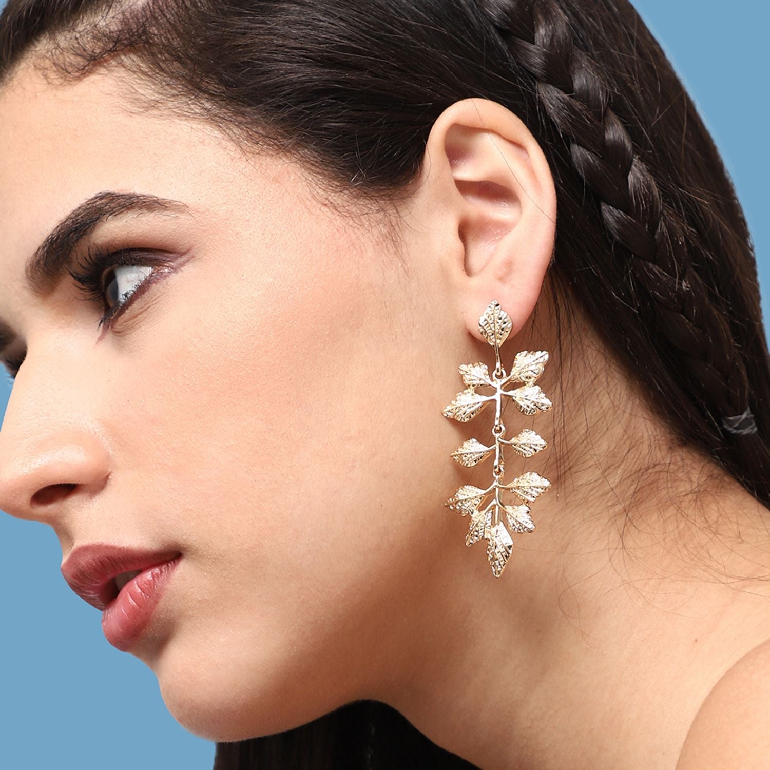 Gold Color Gold Plated Party Designer Drop Earring For Women's