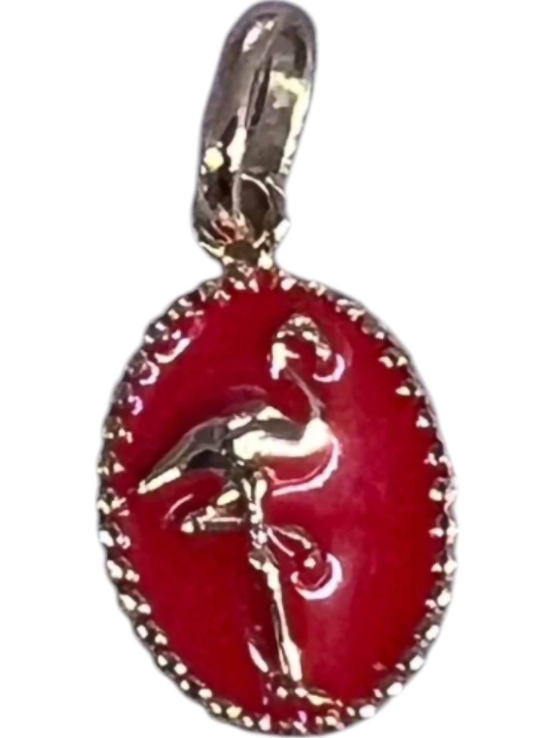 Women's Resin Flamingo Pendant In Poppy
