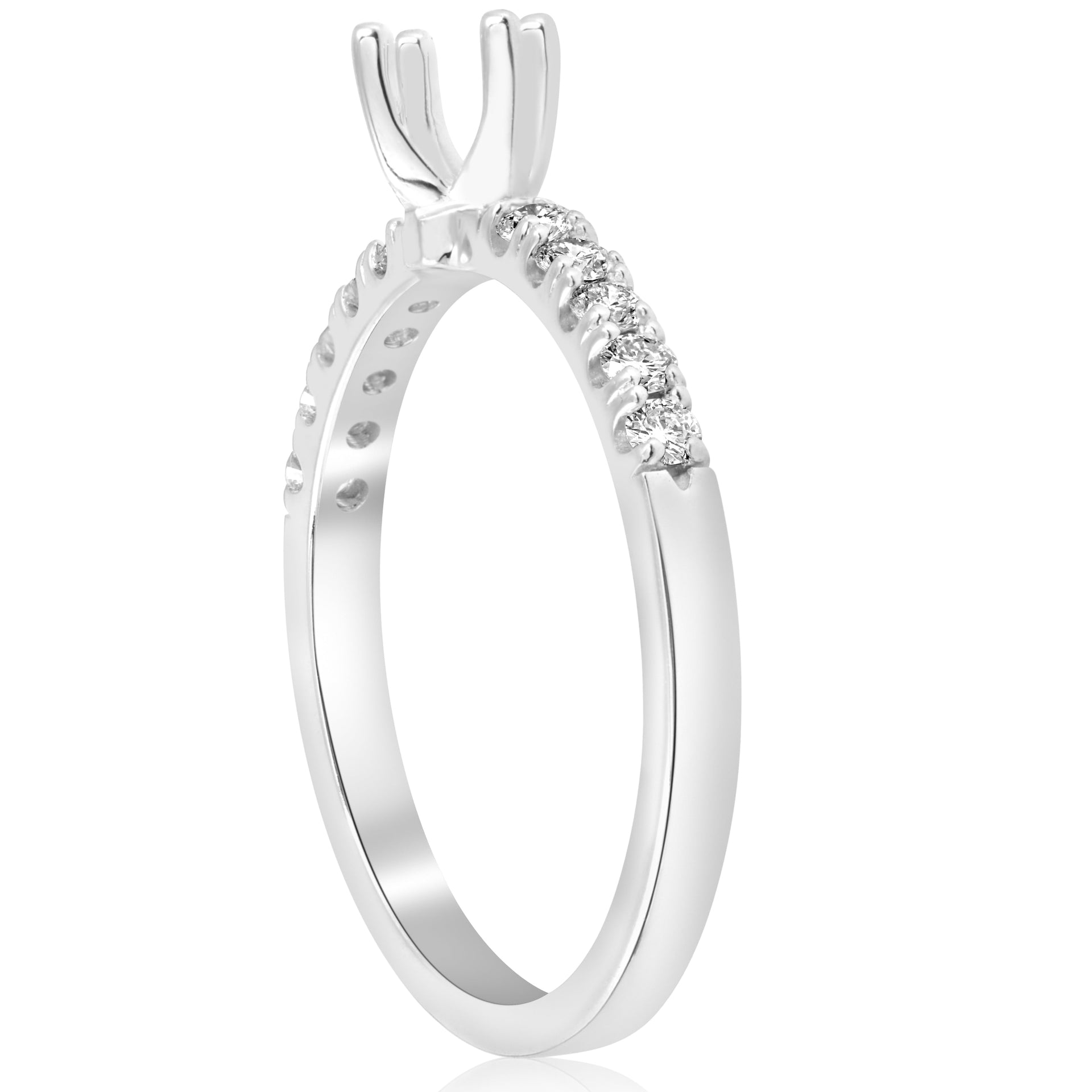 1/4ct Diamond Engagement Ring Setting 14k White Gold Mount