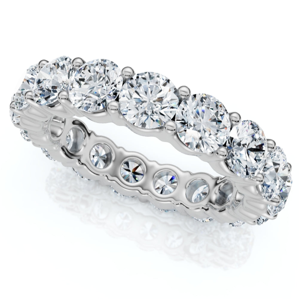 4Ct Diamond Eternity Ring 14k Gold or Platinum Lab Grown