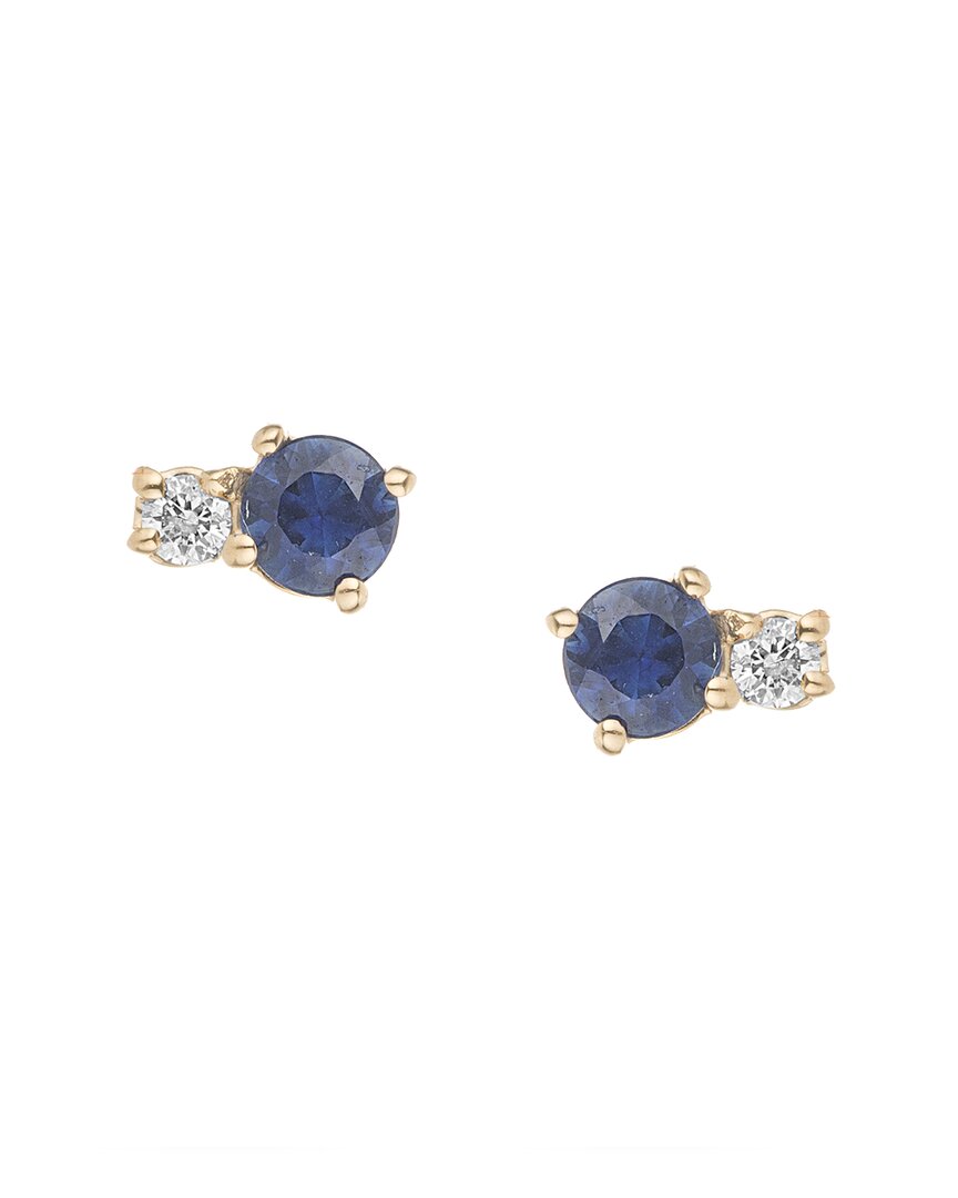 Adina Reyter 14K 0.17 ct. tw. Diamond & Blue Sapphire Diana Earrings