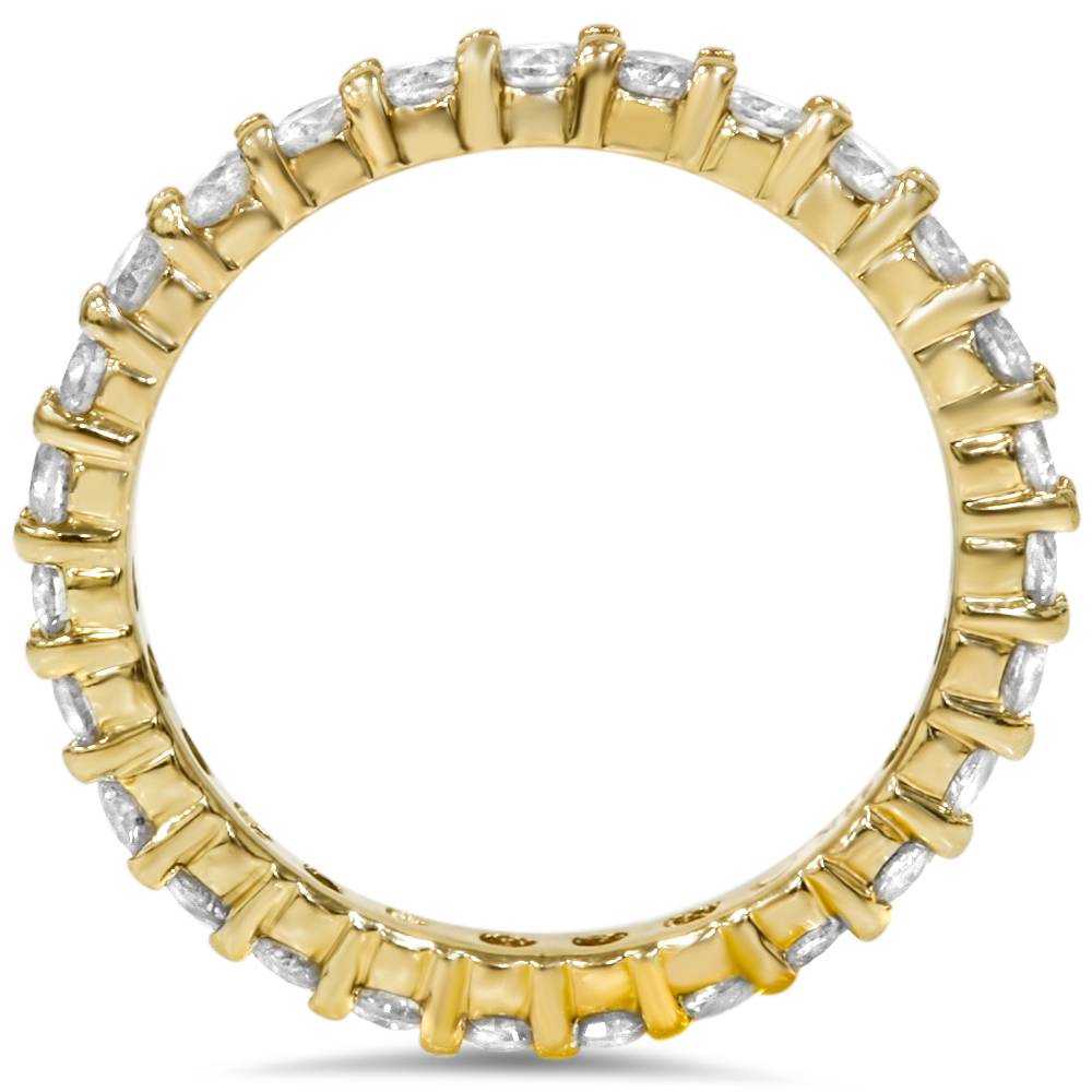 1 1/2 CT Prong Diamond Eternity Ring 14K Yellow Gold