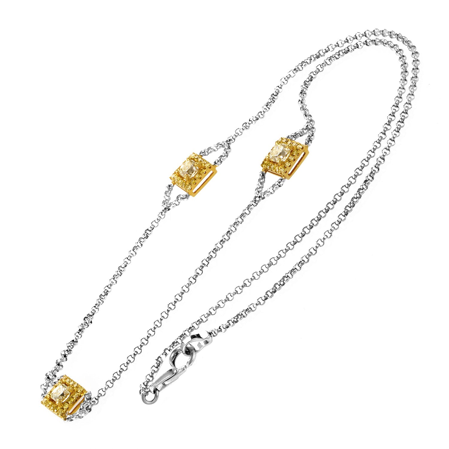 18K Multi-Tone Gold & Diamond Necklace
